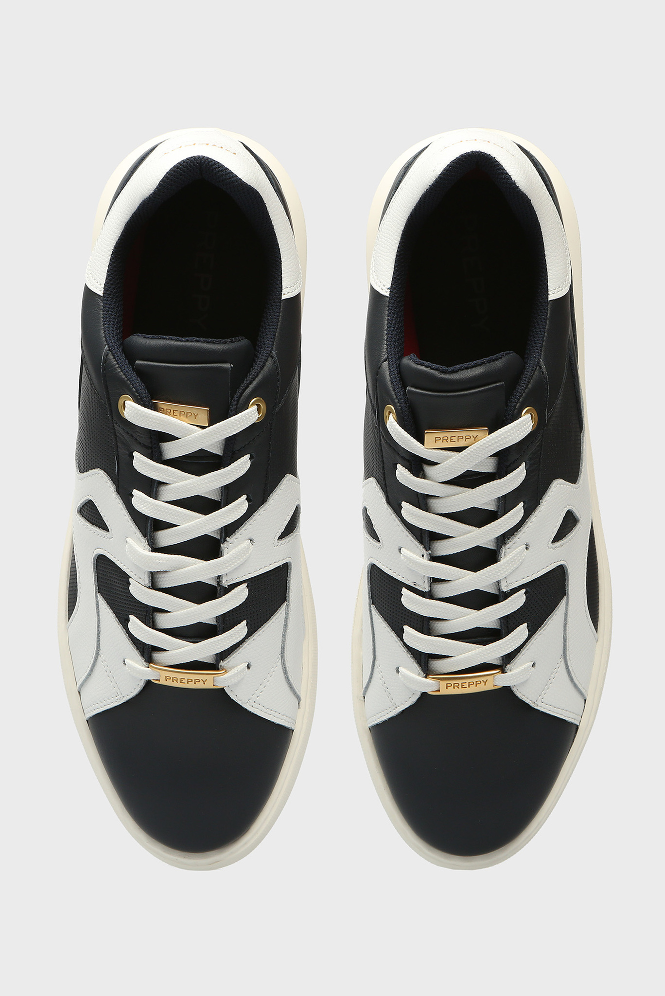 Мужские темно-синие кожаные сникеры Burke 3