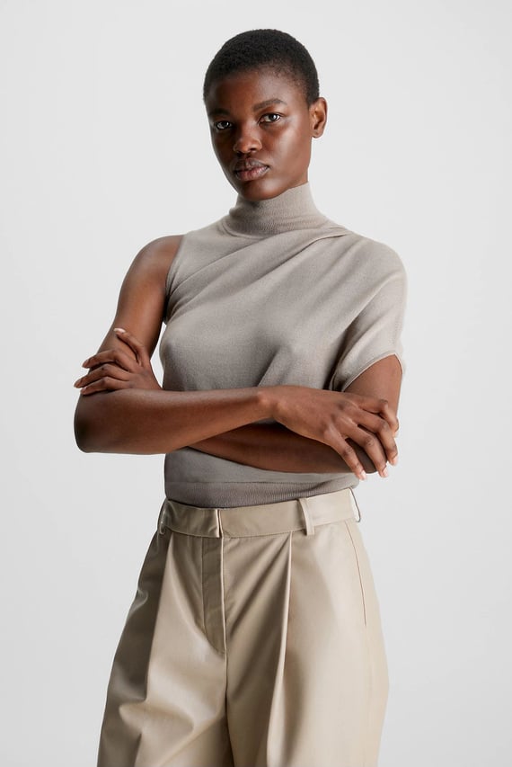 Свитер EXTRA FINE WOOL GATHERED SWEATER