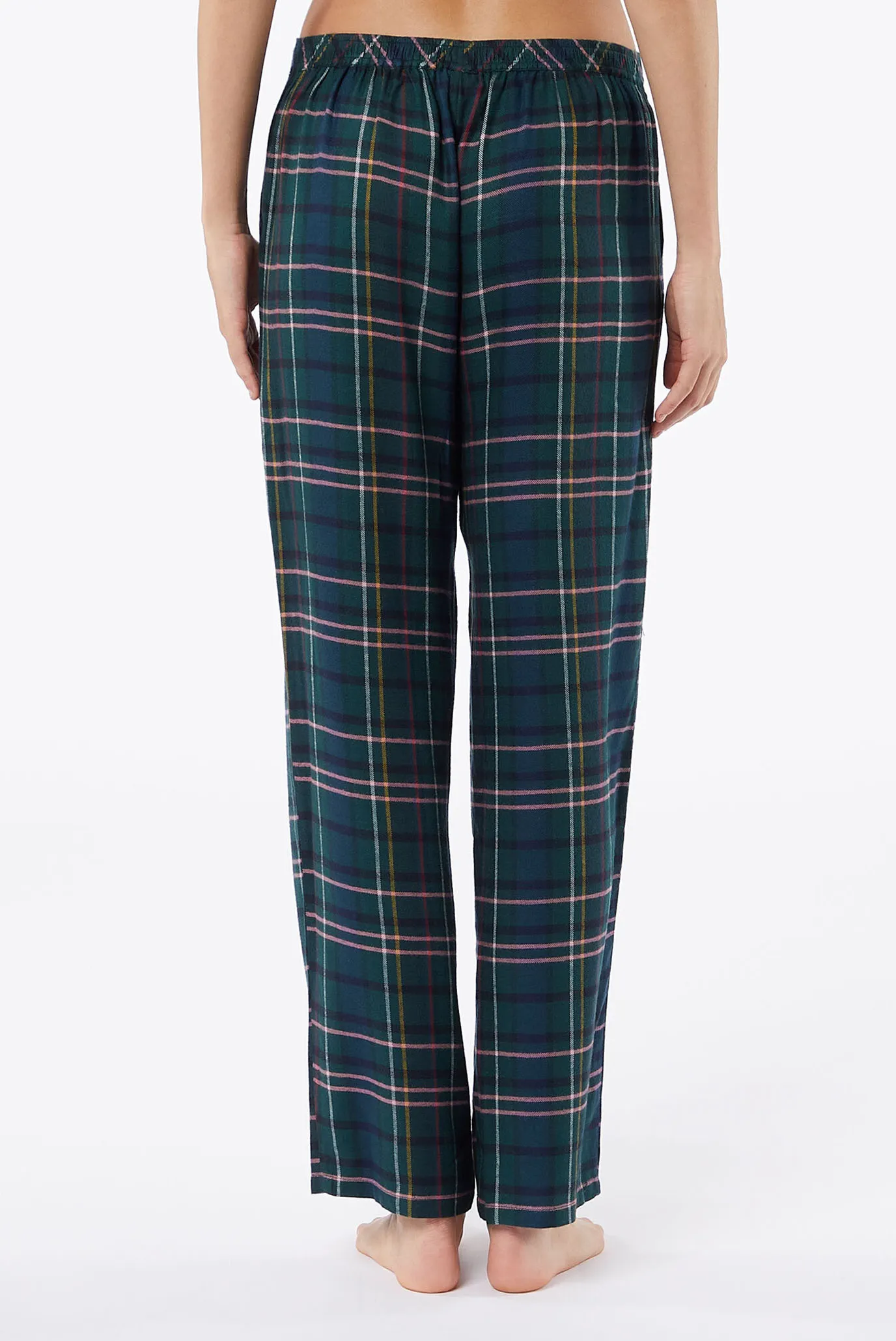 Женские зеленые брюки в клетку EASY 2