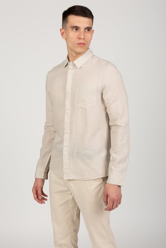 Рубашка COTTON LINEN CHEST POCKET SHIRT