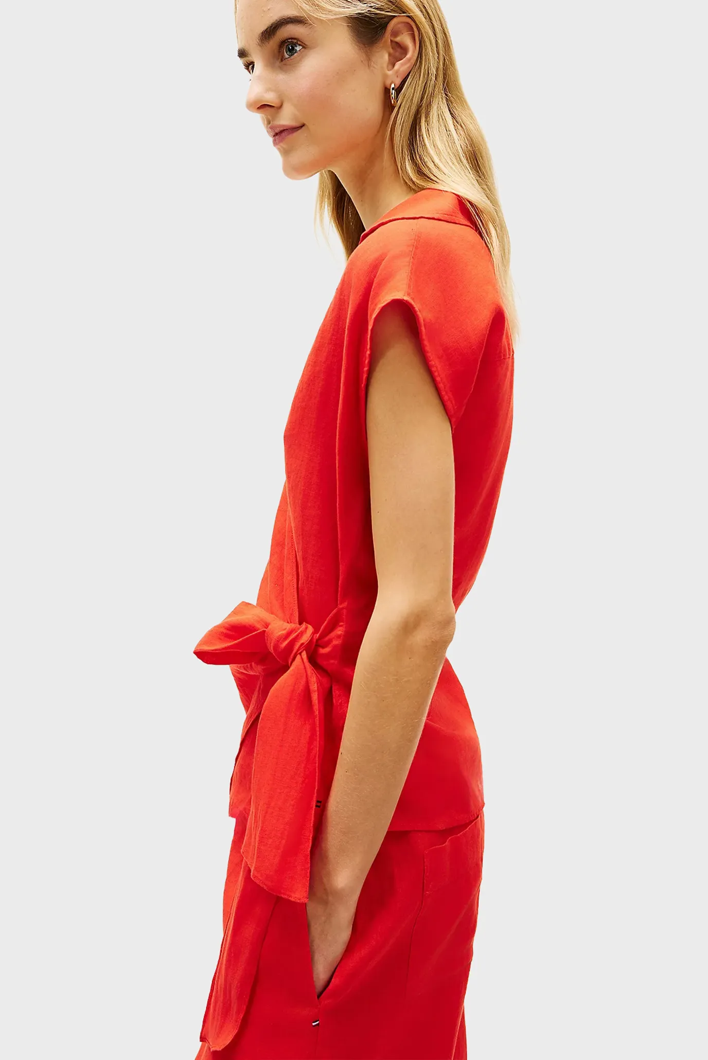 Рубашка с коротким рукавом LINEN KNOT NS TOP 2