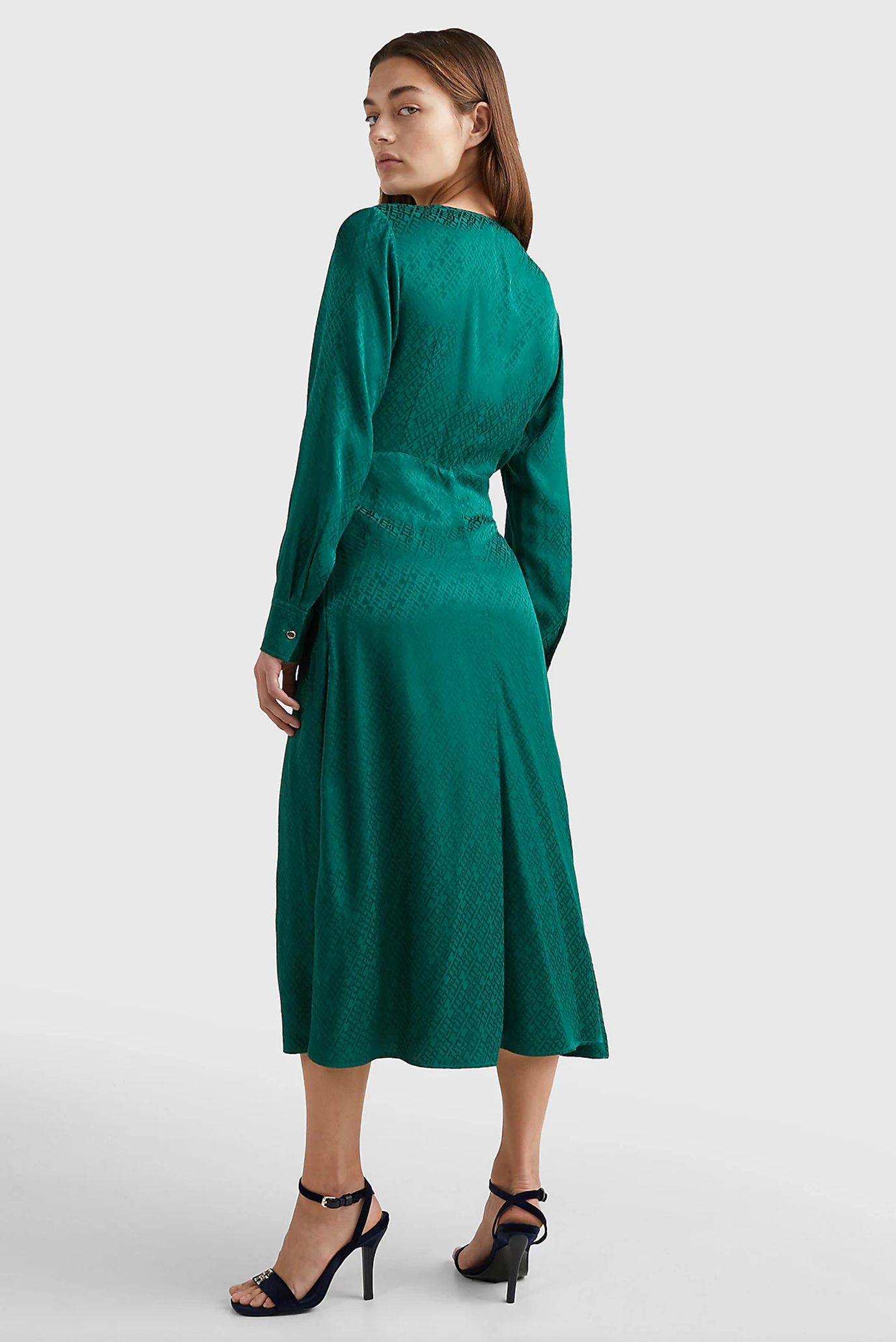 Платье VIS JACQUARD WRAP MIDI DRESS 3