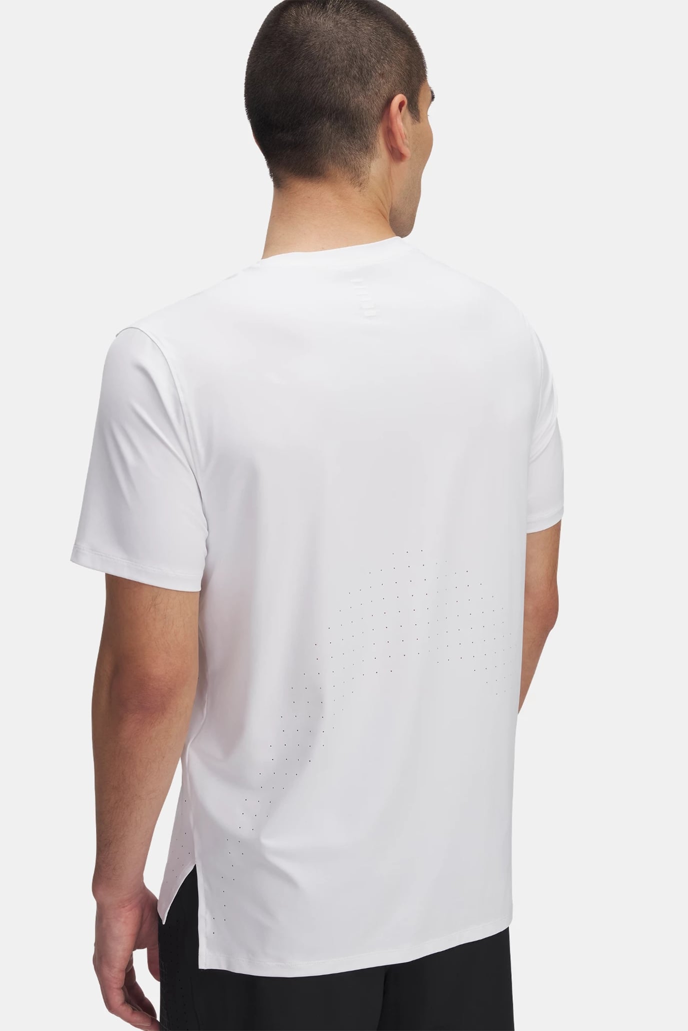 Мужская белая футболка UA LAUNCH ELITE SHORTSLEEVE 2