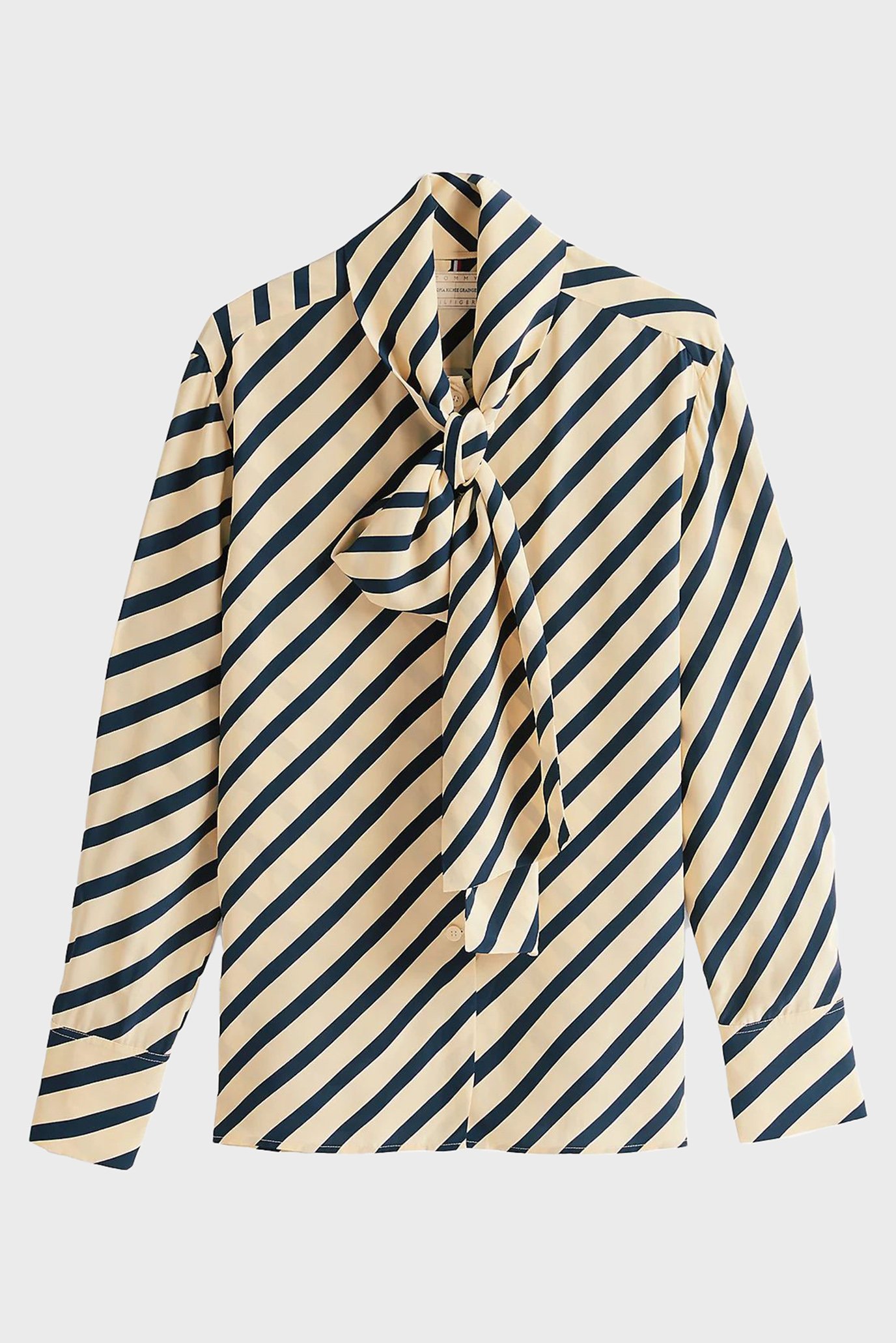 Женская бежевая блуза в полоску TH х SRGTommy Hilfiger Женская бежевая блуза в полоску TH х SRG 5