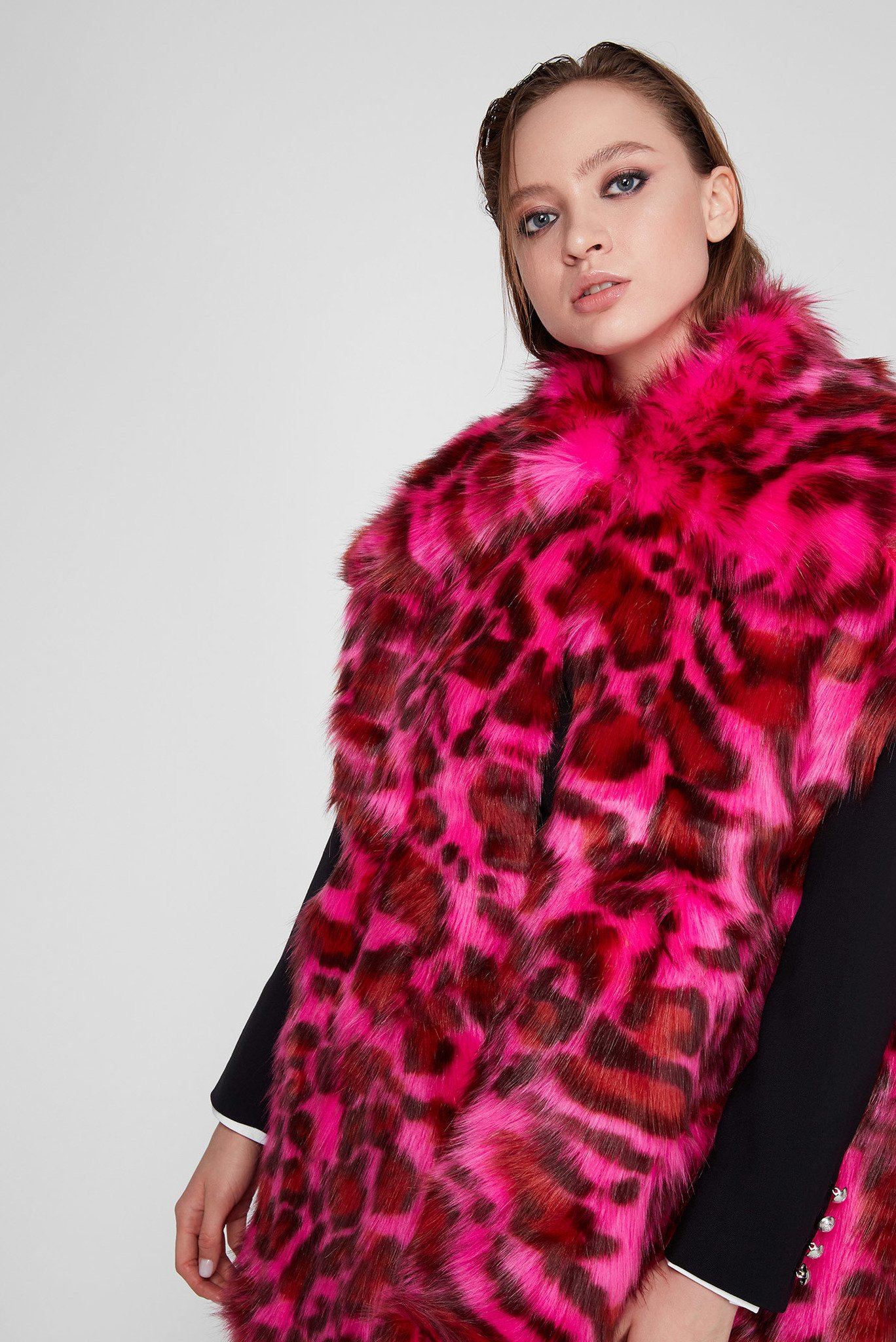 Женский розовый жилет с принтом L-WEEKY-SP 2