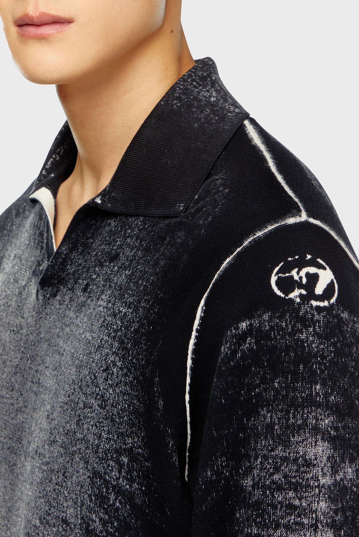 Мужское черное поло K-LORENZO MAGLIA 4