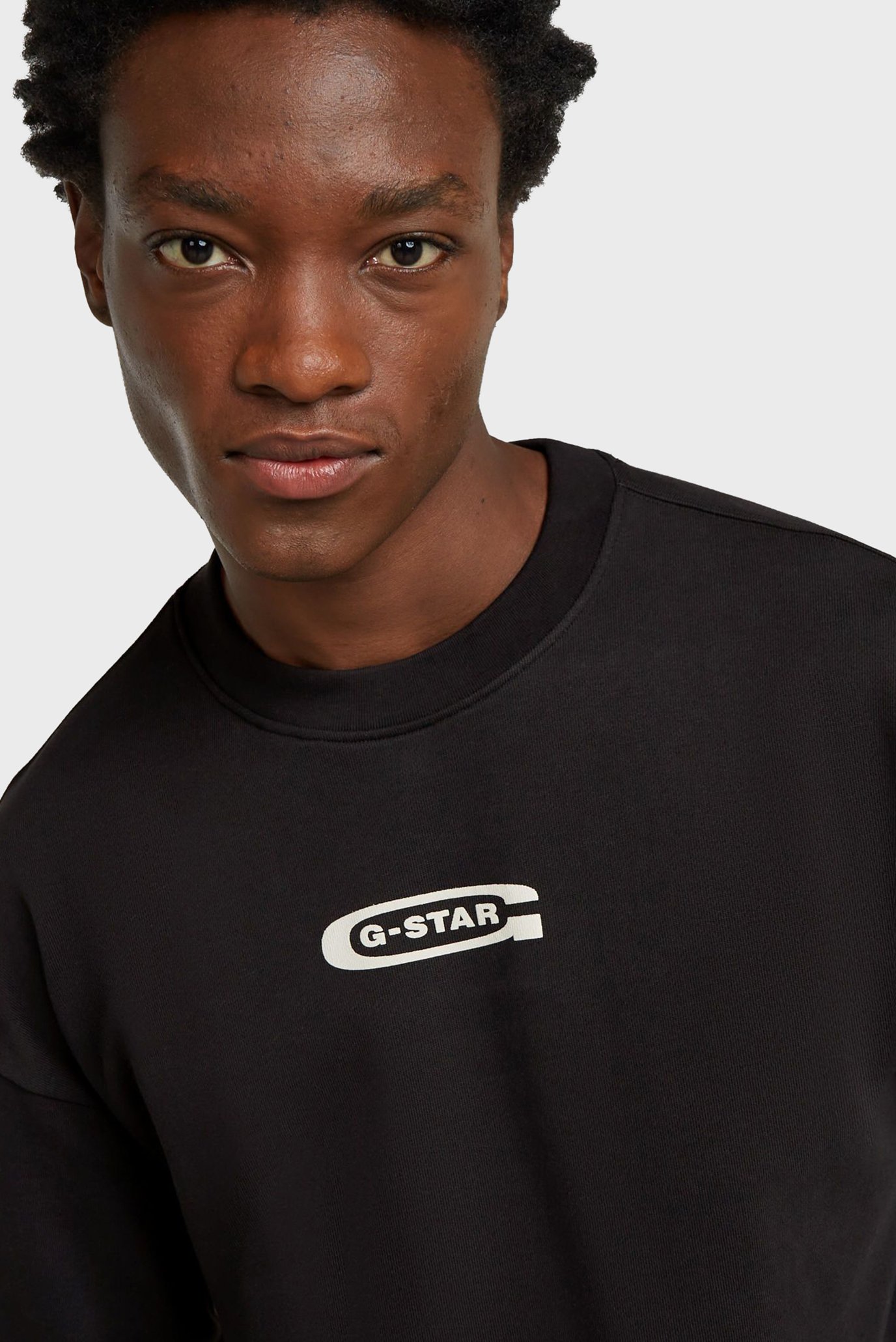 Мужской черный свитшот Photo back print loose 4