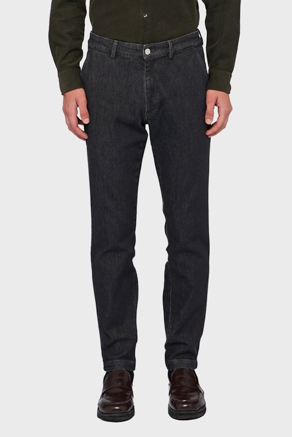 Джинсы MJ301D70 CHINO AVIATOR 301 SLIM FIT - BLACK DENIM SW Trussardi
