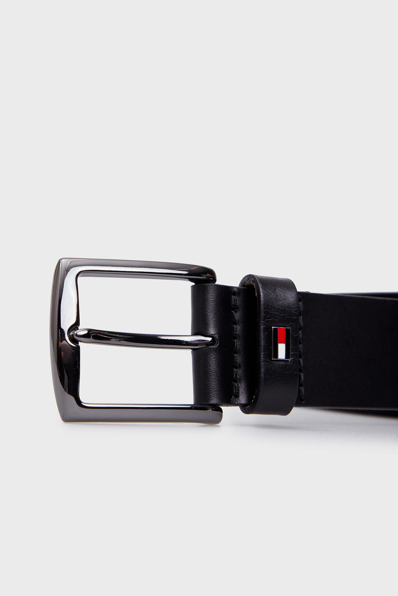 Мужской черный кожаный ремень 3