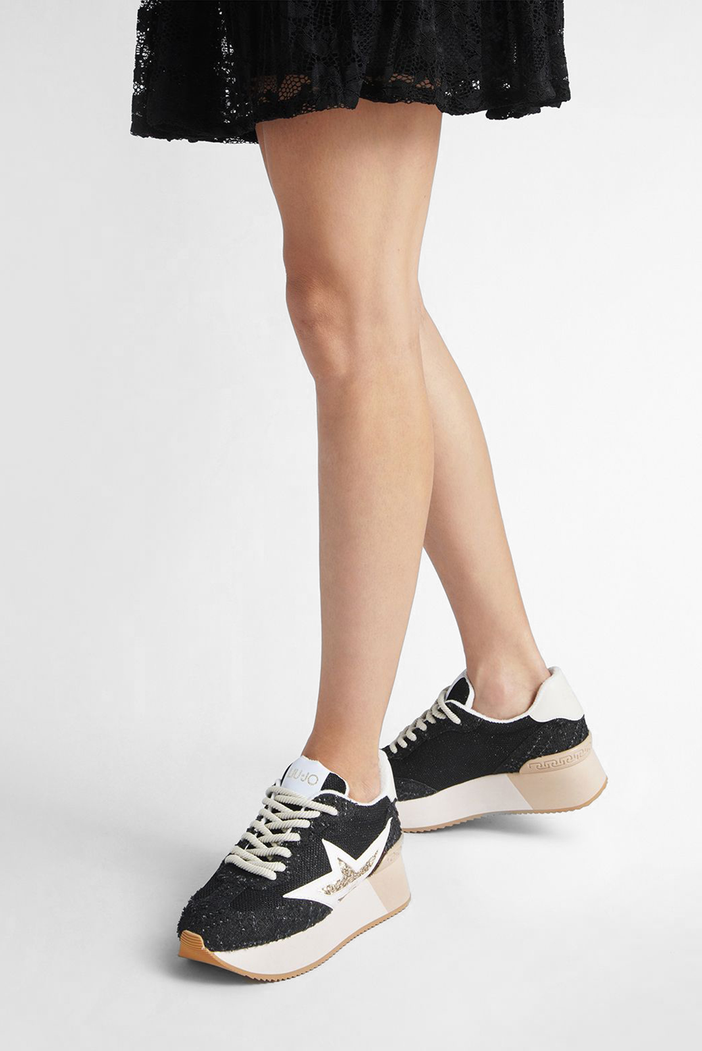 Кроссовки DREAMY 03 - SNEAKER RUINED DENIM SHINY M BLACK LIGHT GOLD 6