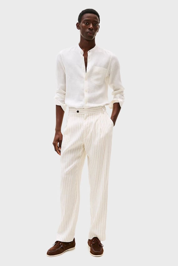 Рубашка DC BAND COLLAR LINEN SHIRT