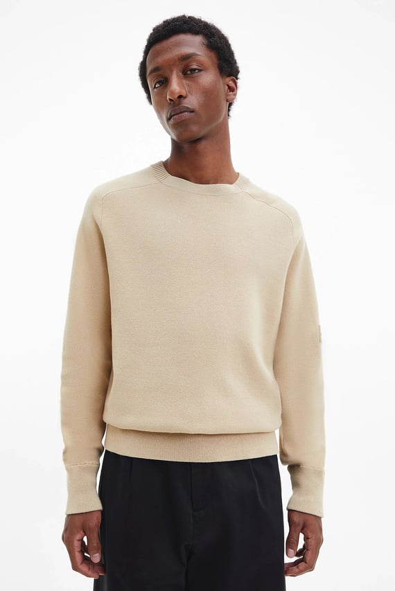 Мужской бежевый джемпер MILANO STITCH COMFORT