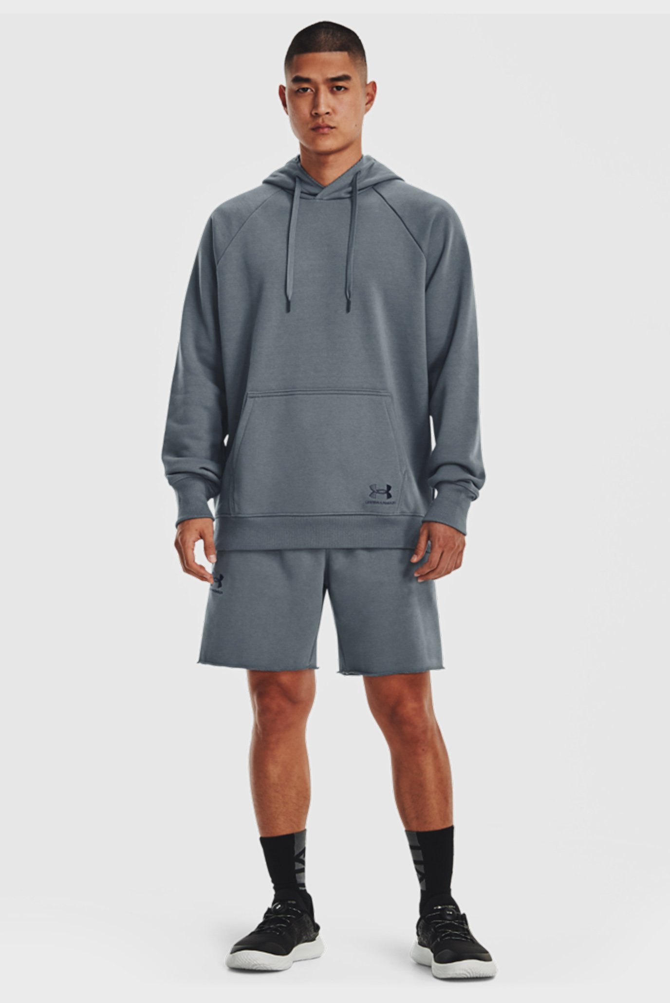 Мужское серое худи UA Heavyweight Terry HoodieUnder Armour Мужское серое худи UA Heavyweight Terry Hoodie 11