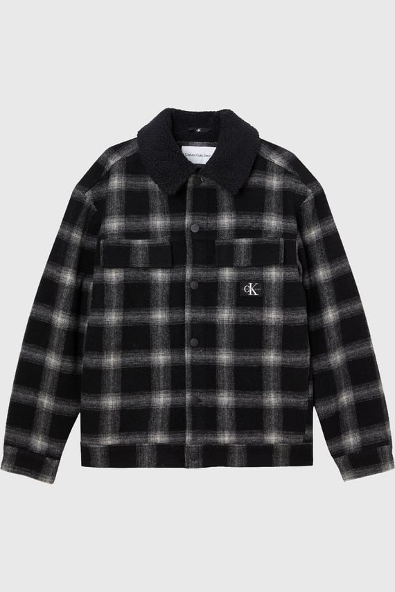 Куртка демисезонная CHECK SHERPA TRUCKER JACKET Calvin Klein Jeans Куртка демисезонная CHECK SHERPA TRUCKER JACKET Calvin Klein Jeans