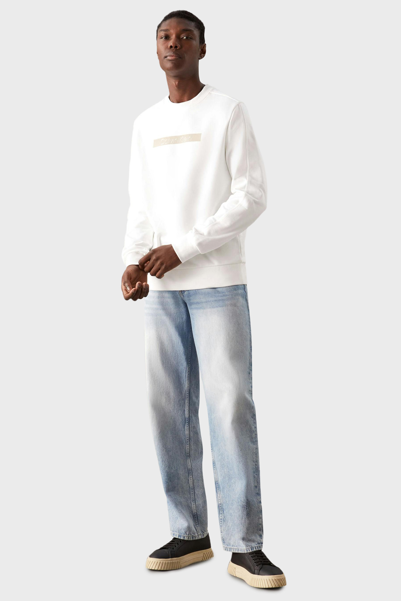 Мужской белый свитшот CUT OUT SHADOW LOGO SWEATSHIRT 2