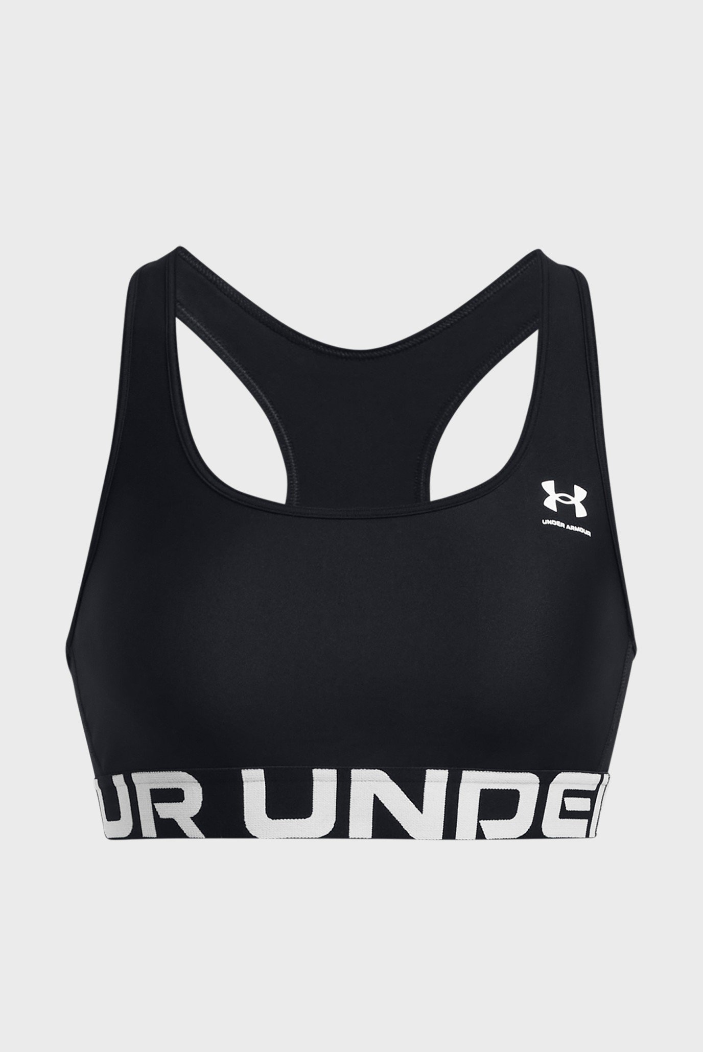 Женский черный топ UA HG Authentics Mid Branded 4