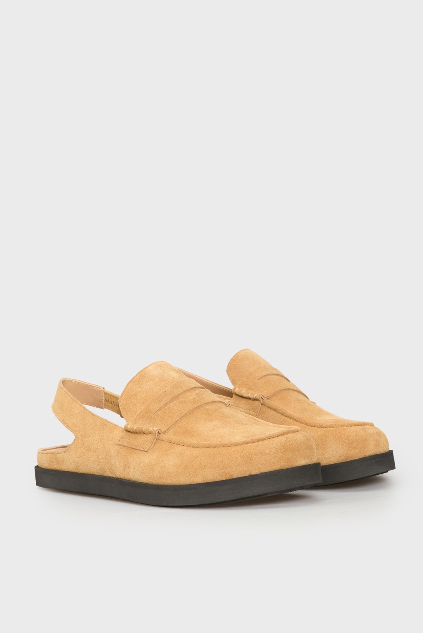 Женские бежевые замшевые клоги Milli 3