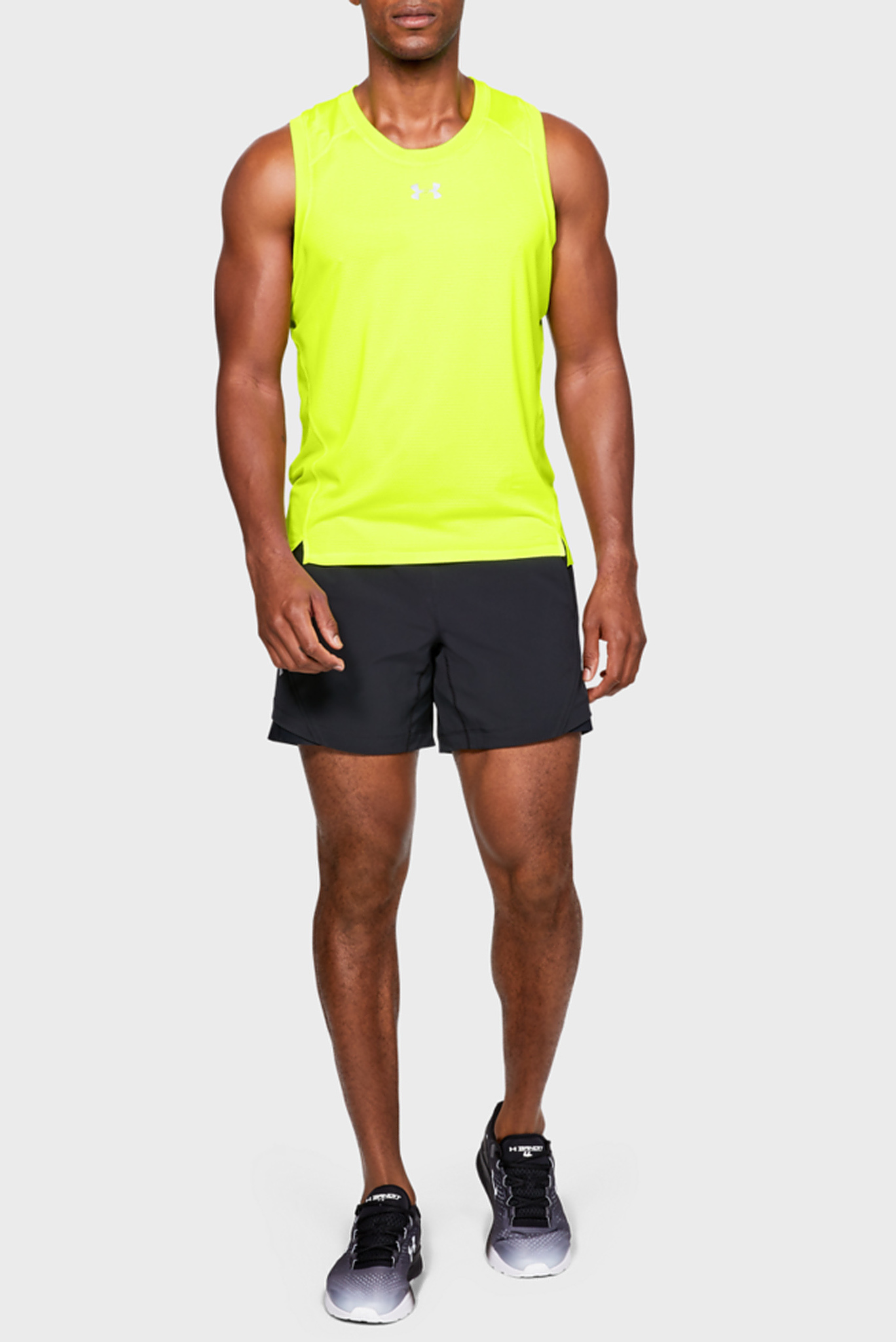 Мужская желтая майка UA QUALIFIER SINGLET 3