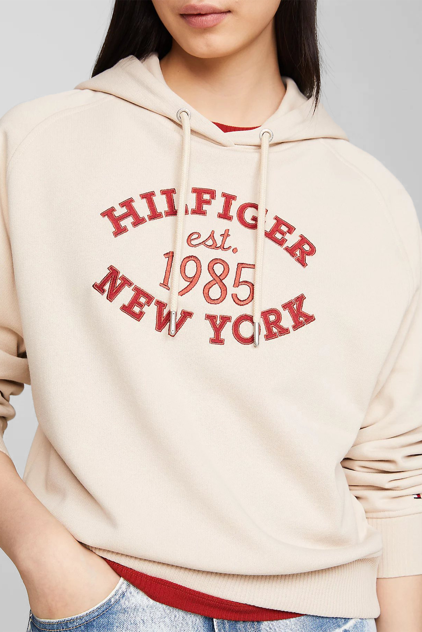 Женское бежевое худи MDRN REG VARSITY 4