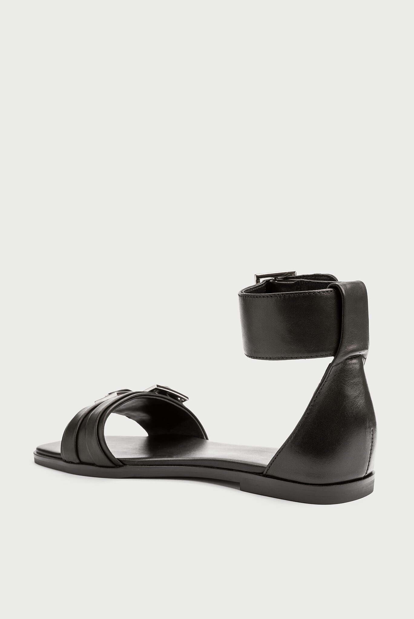 Женские черные кожаные сандалии Marcia 4