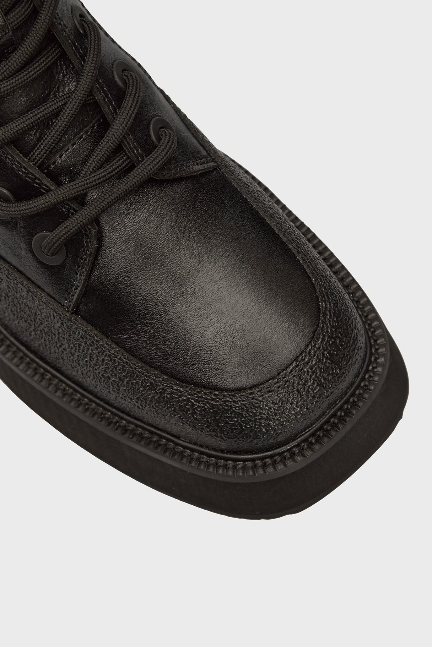 Женские черные кожаные ботинки 4