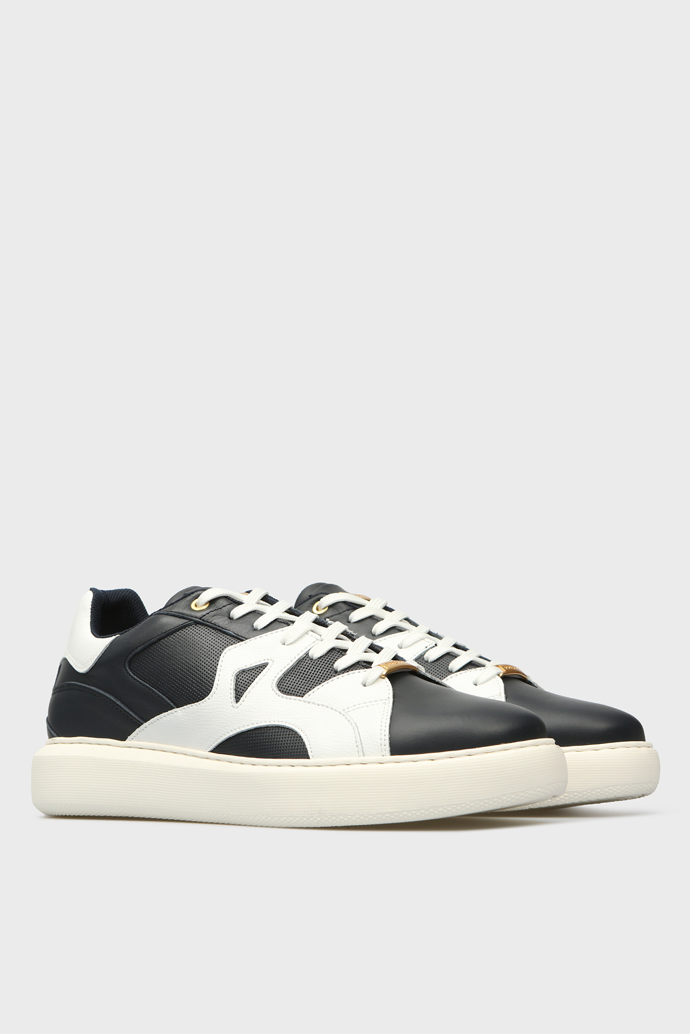 Мужские темно-синие кожаные сникеры Burke 7