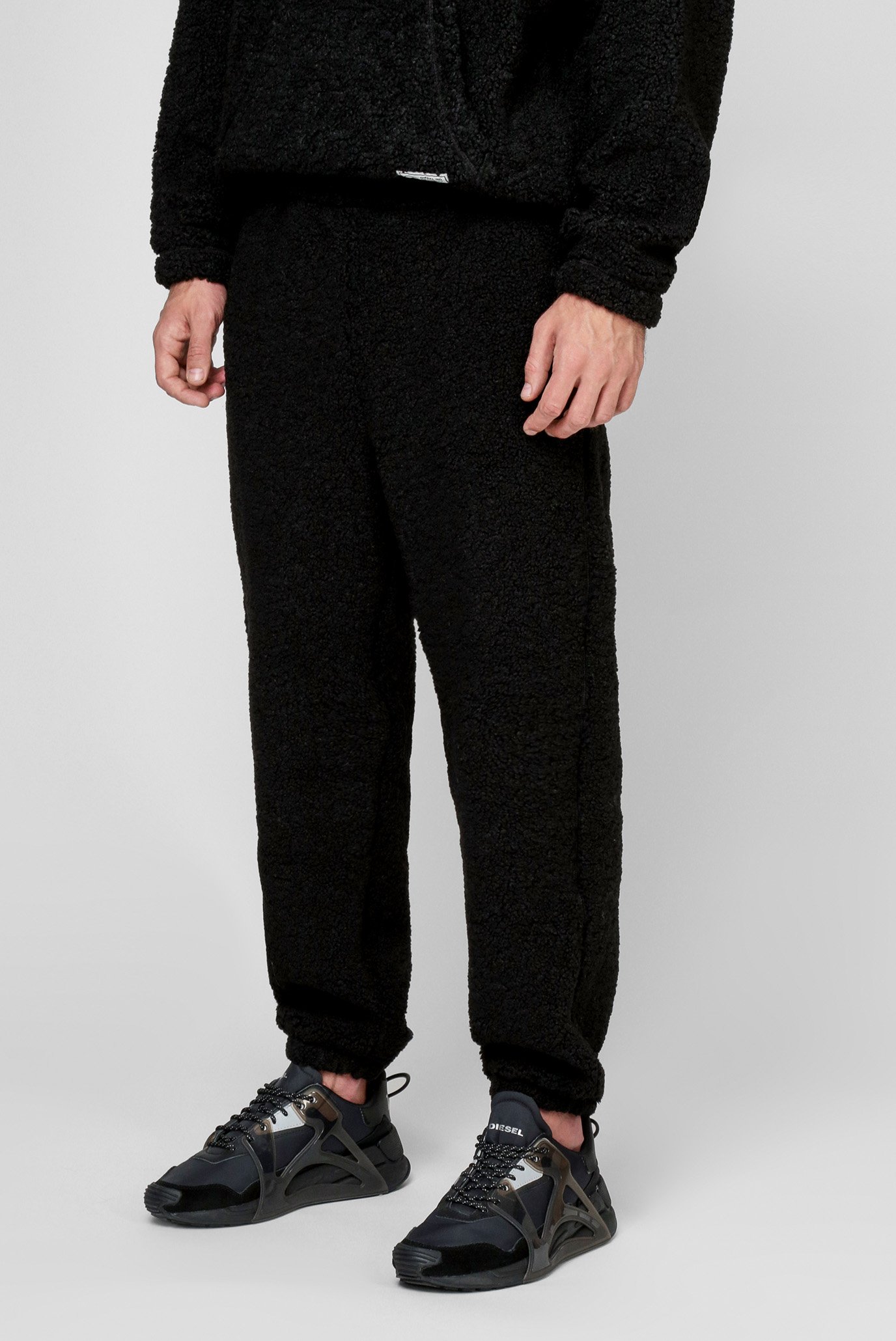 Мужские черные спортивные брюки P-CALTON-TEDDY 3