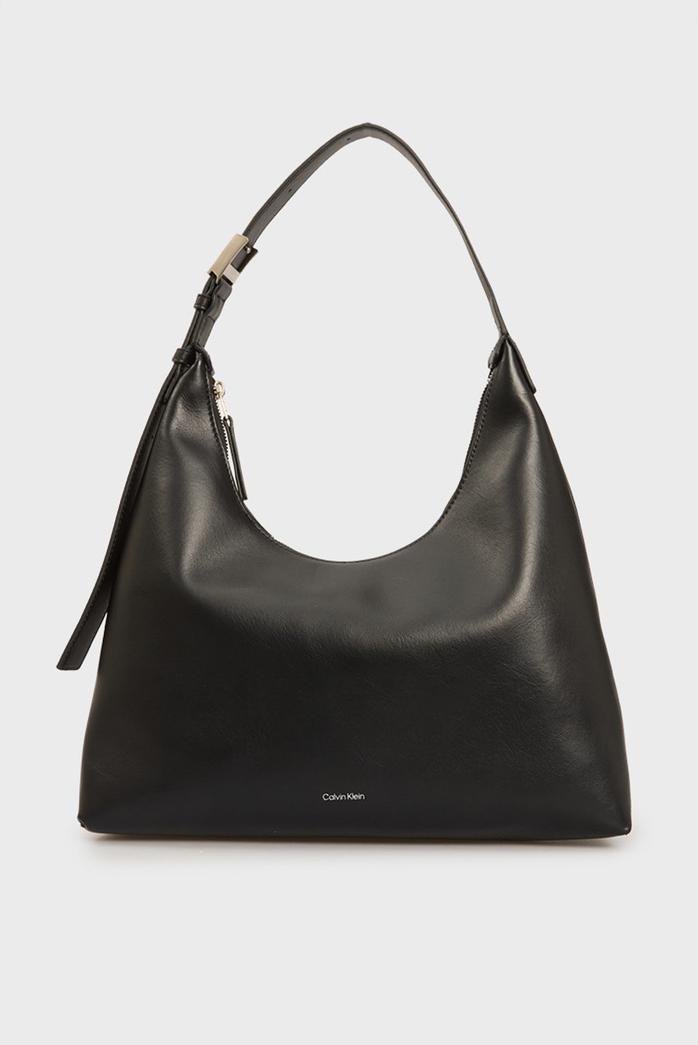 Женская черная сумка HARDWARE STRAP HOBO SHOULDER BAG 1