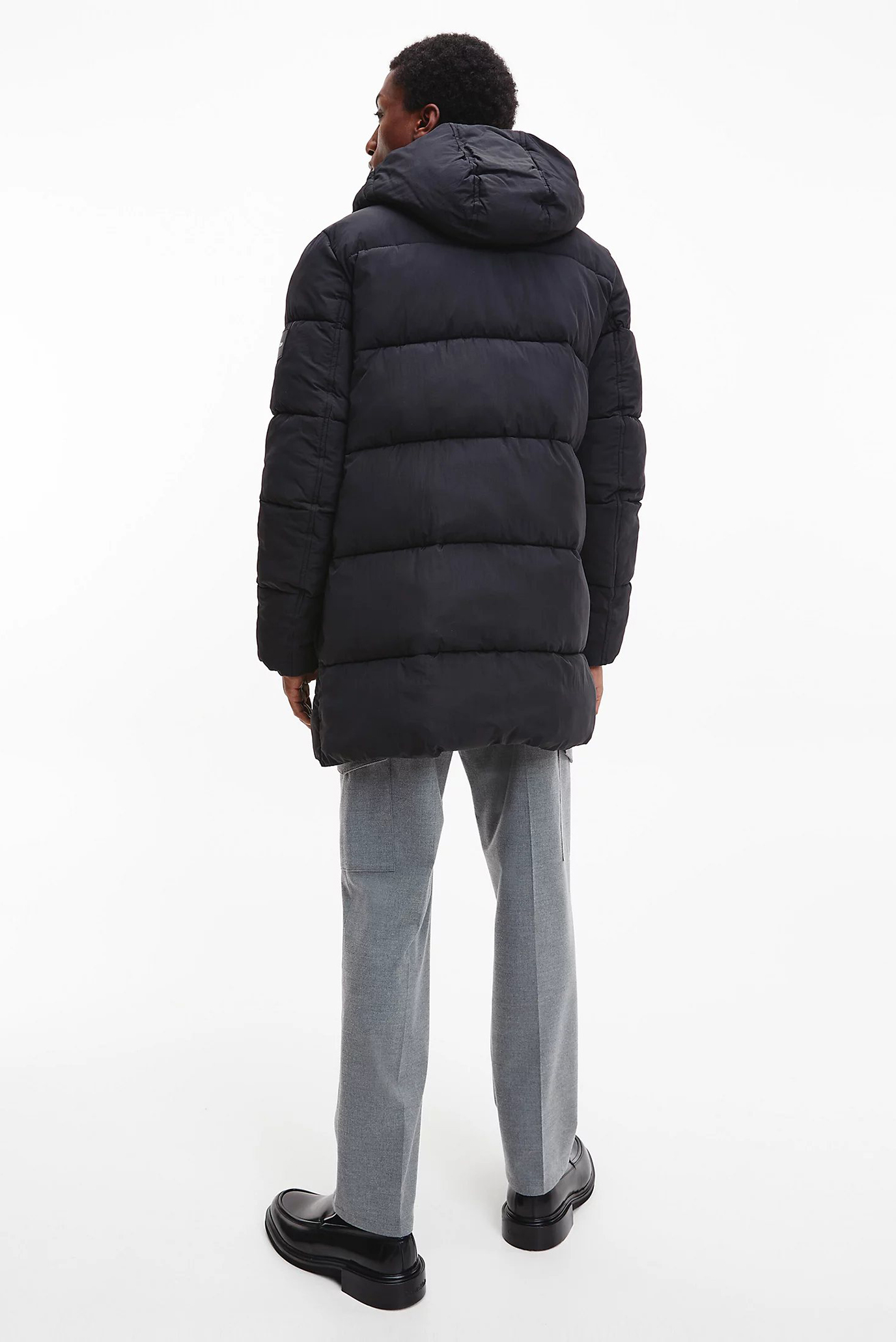 Мужская черная куртка CRINKLE NYLON LONGLENGTH PUFFER 8