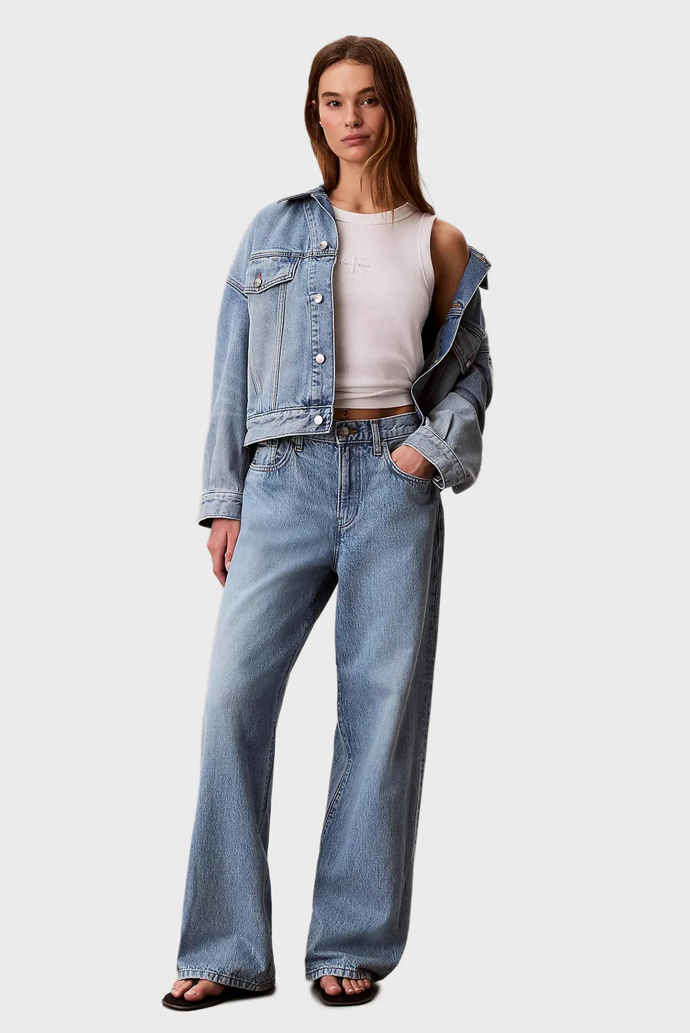 Джинсы THE WIDE LEG SAGE STONE 2