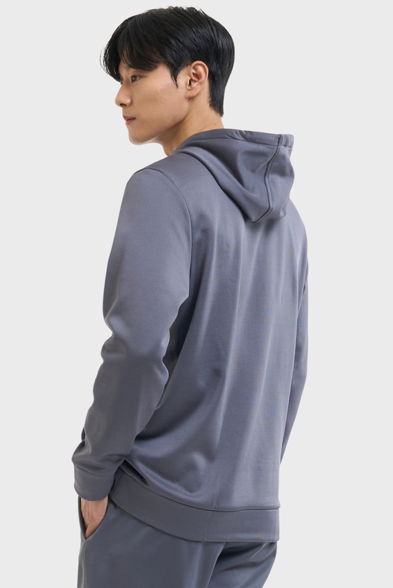 Мужское серое худи UA Armour Fleece Hoodie