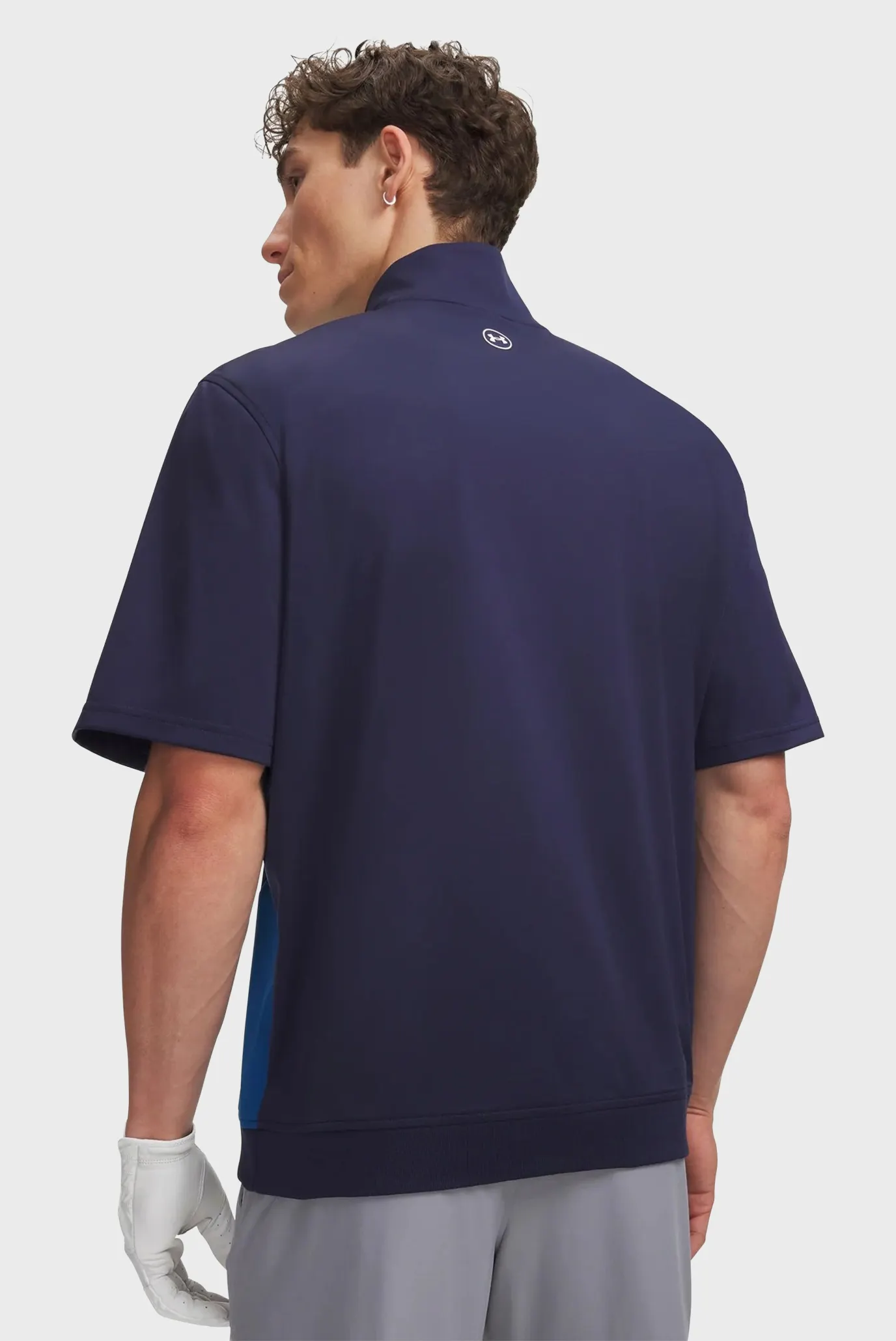 Футболка UA Drive Wind SS 1 2 Zip-BLU 3