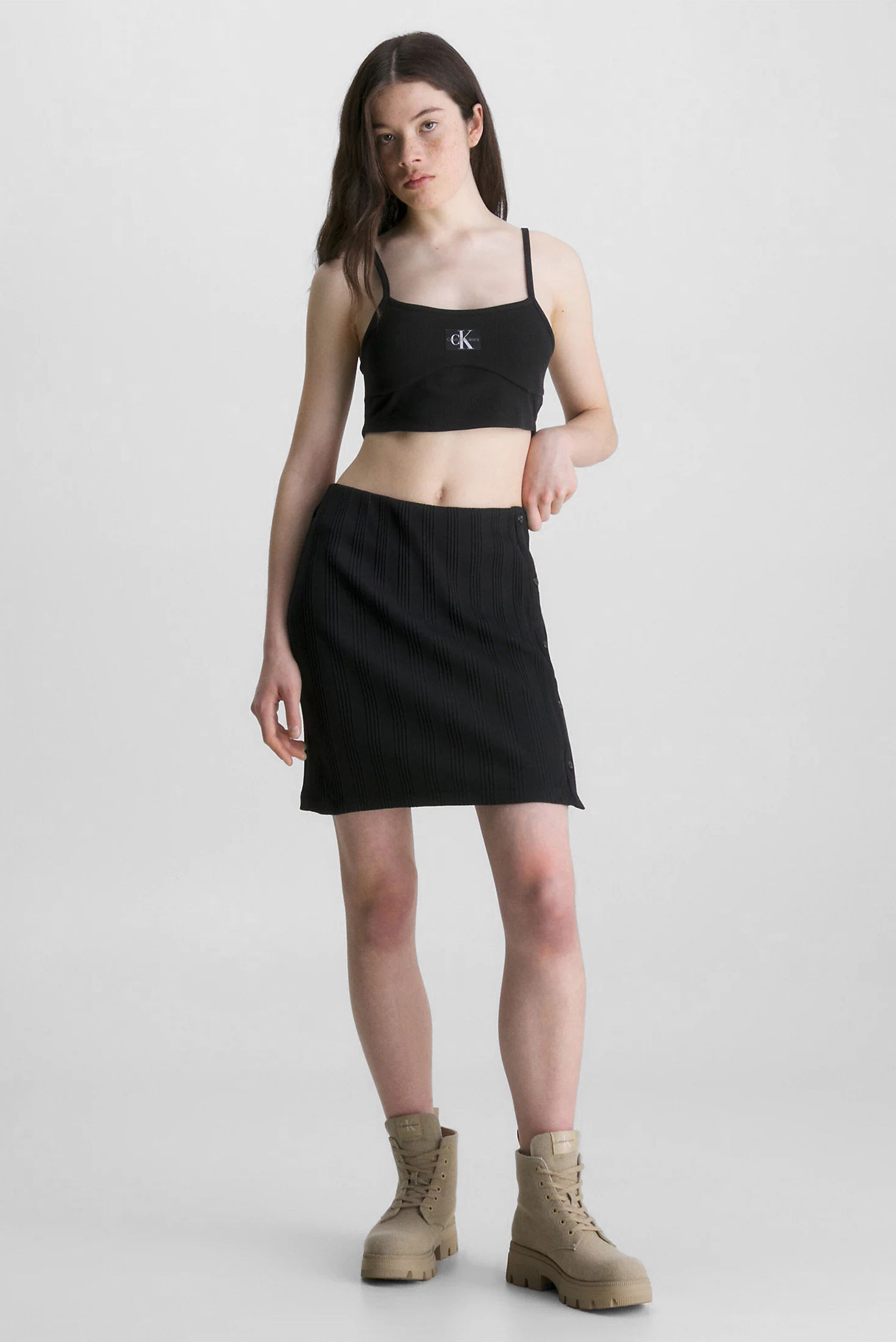 Юбка BADGE RIB ELONGATED SKIRT 2