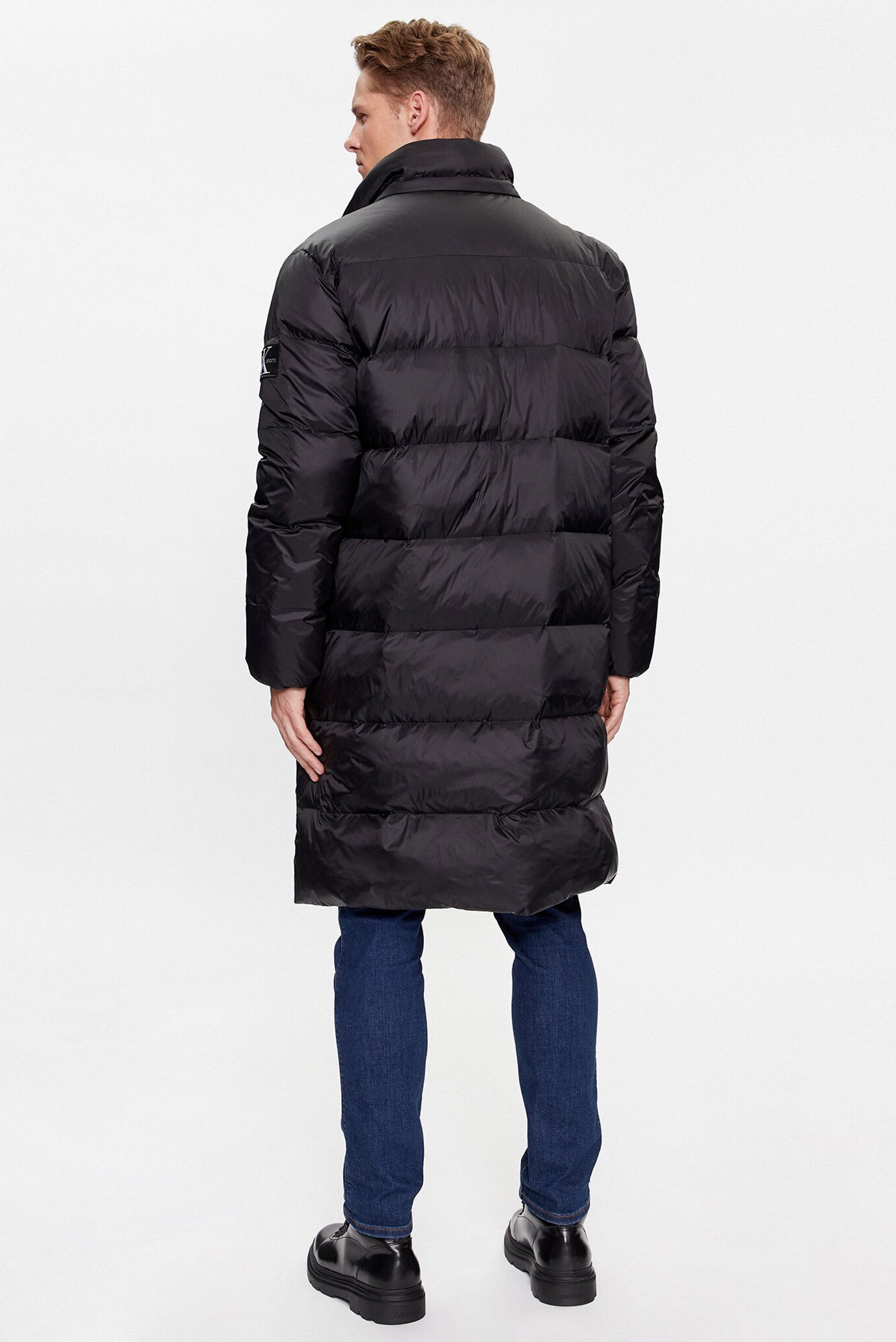 Мужской черный пуховик ESSENTIALS DOWN LONG PARKA 7