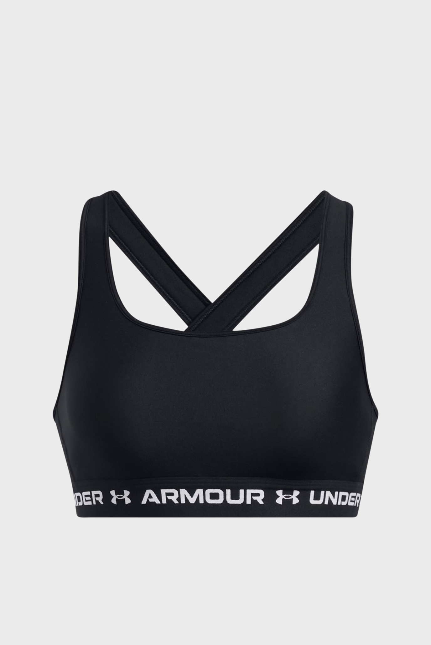 Женский черный топ UA Crossback Mid Bra 2