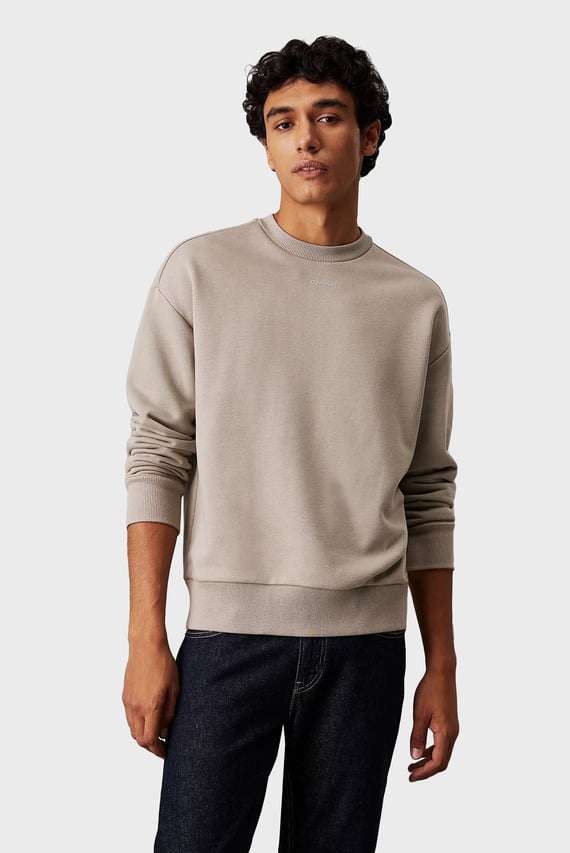 Мужской бежевый свитшот NANO LOGO SWEATSHIRT Calvin Klein