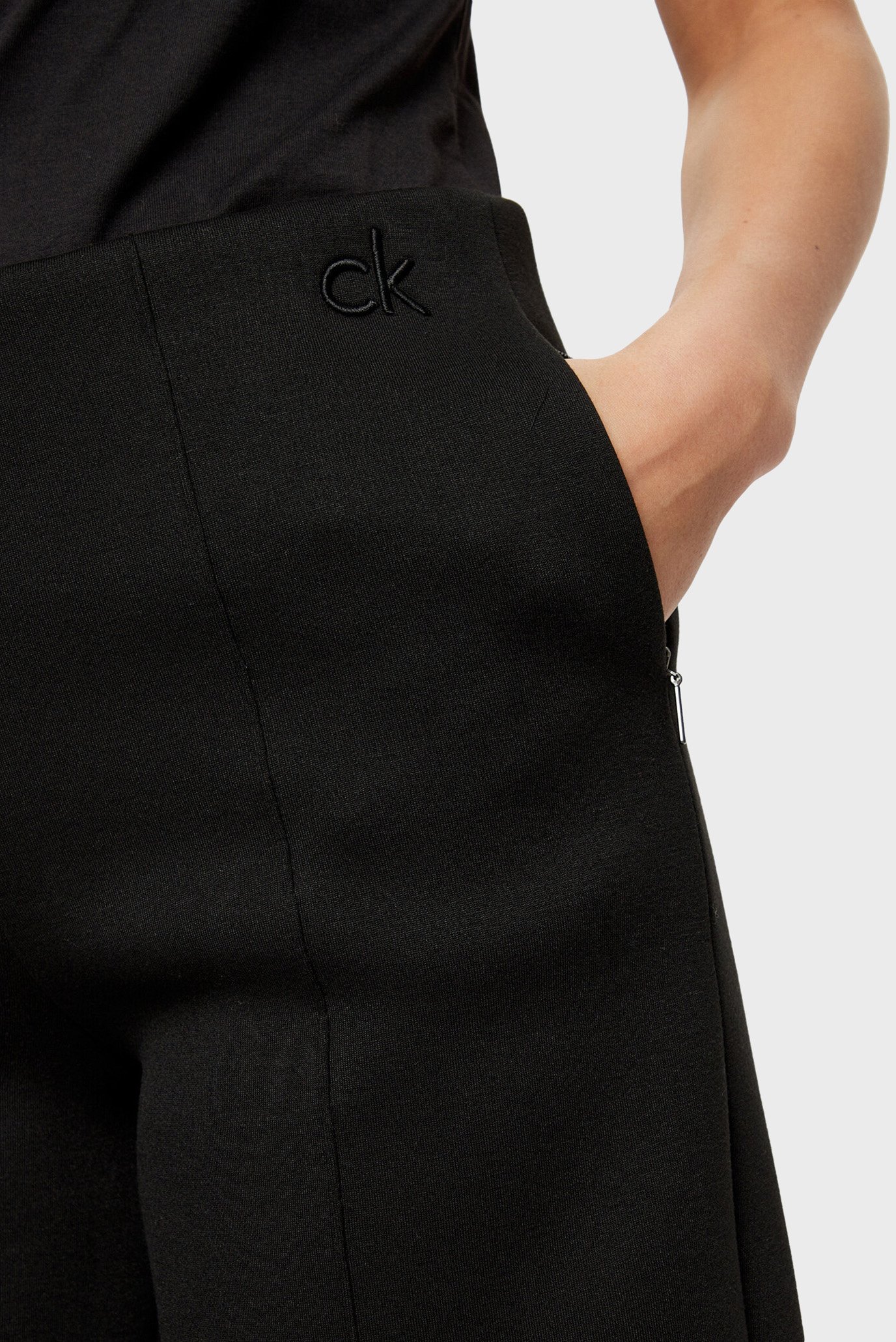 Женские черные брюки VISCOSE BONDED TAILORED PANTCalvin Klein Женские черные брюки VISCOSE BONDED TAILORED PANT 4