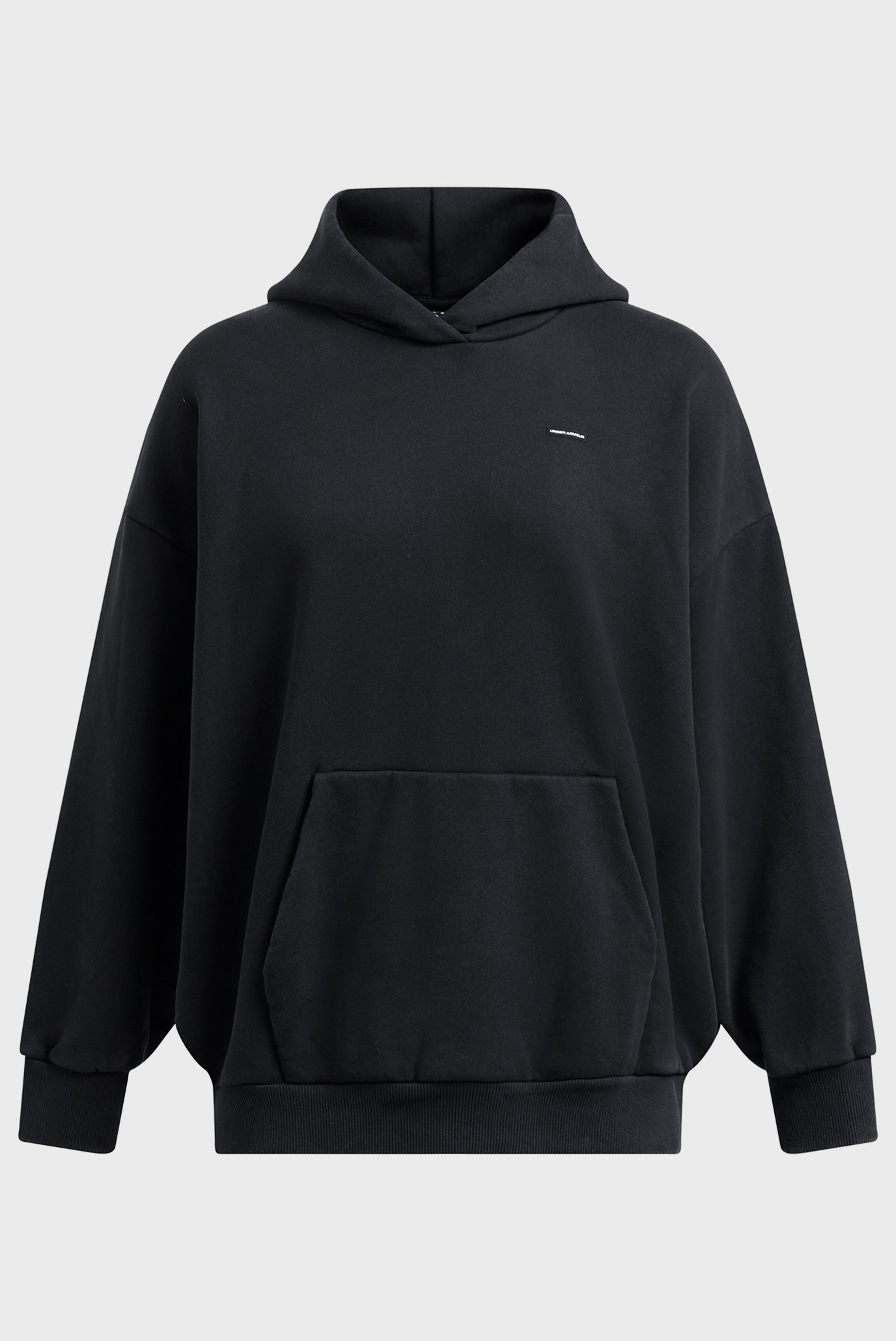 Женское черное худи UA Icon HWT Flc OS Hdy 4