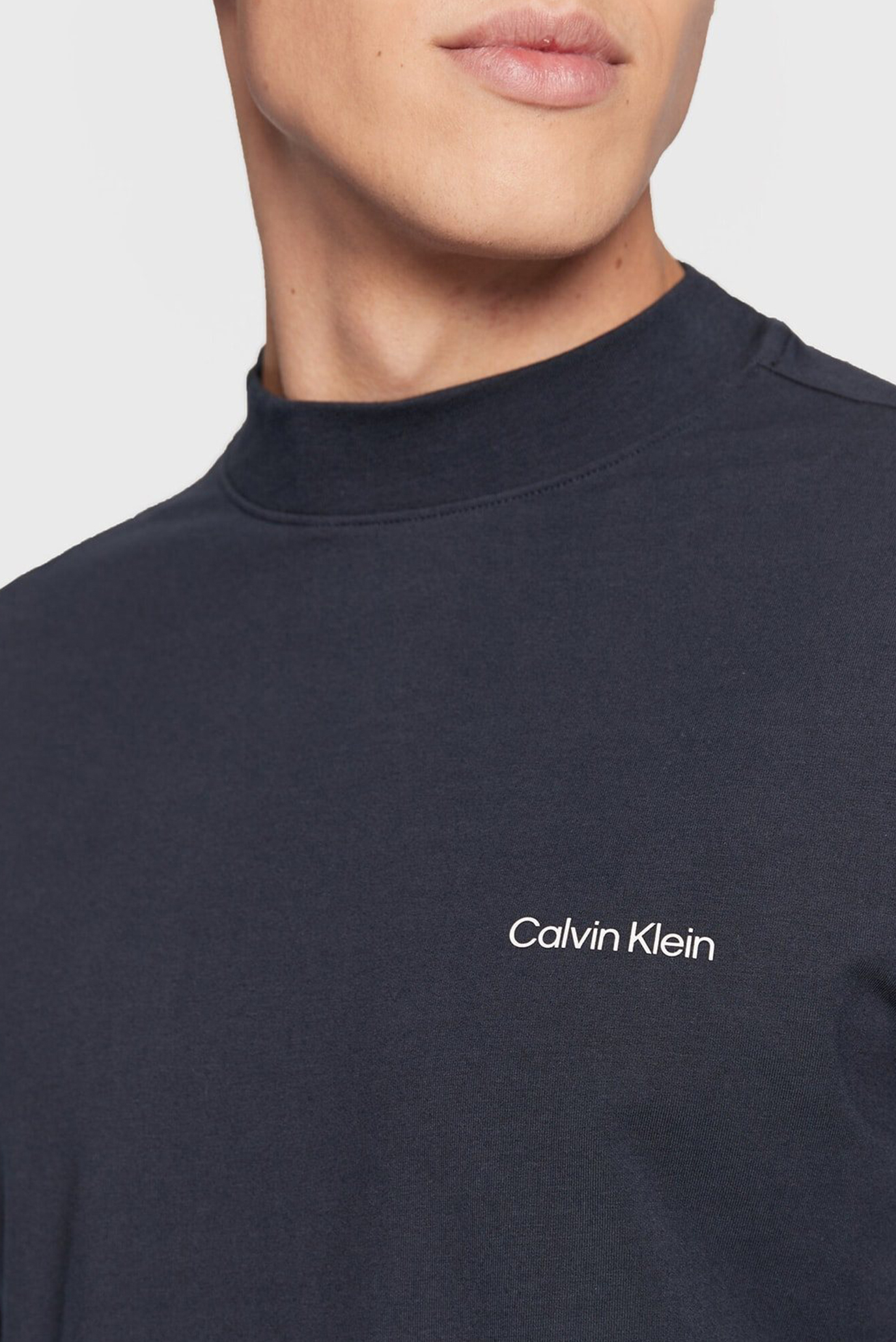 Calvin klein mock neck t shirt best sale