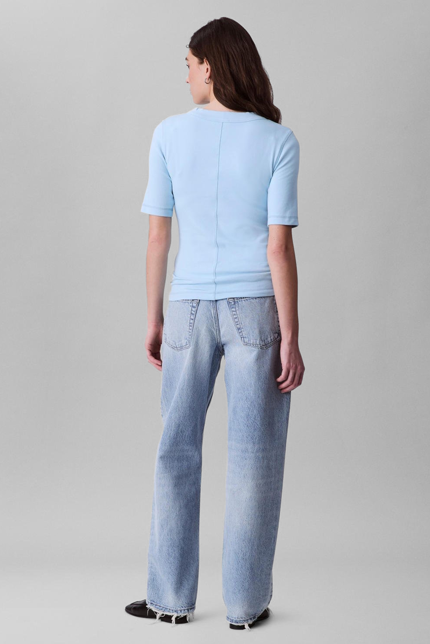 Футболка SS COTTON 1X1 RIB LOGO TEECalvin Klein Jeans Футболка SS COTTON 1X1 RIB LOGO TEE 4