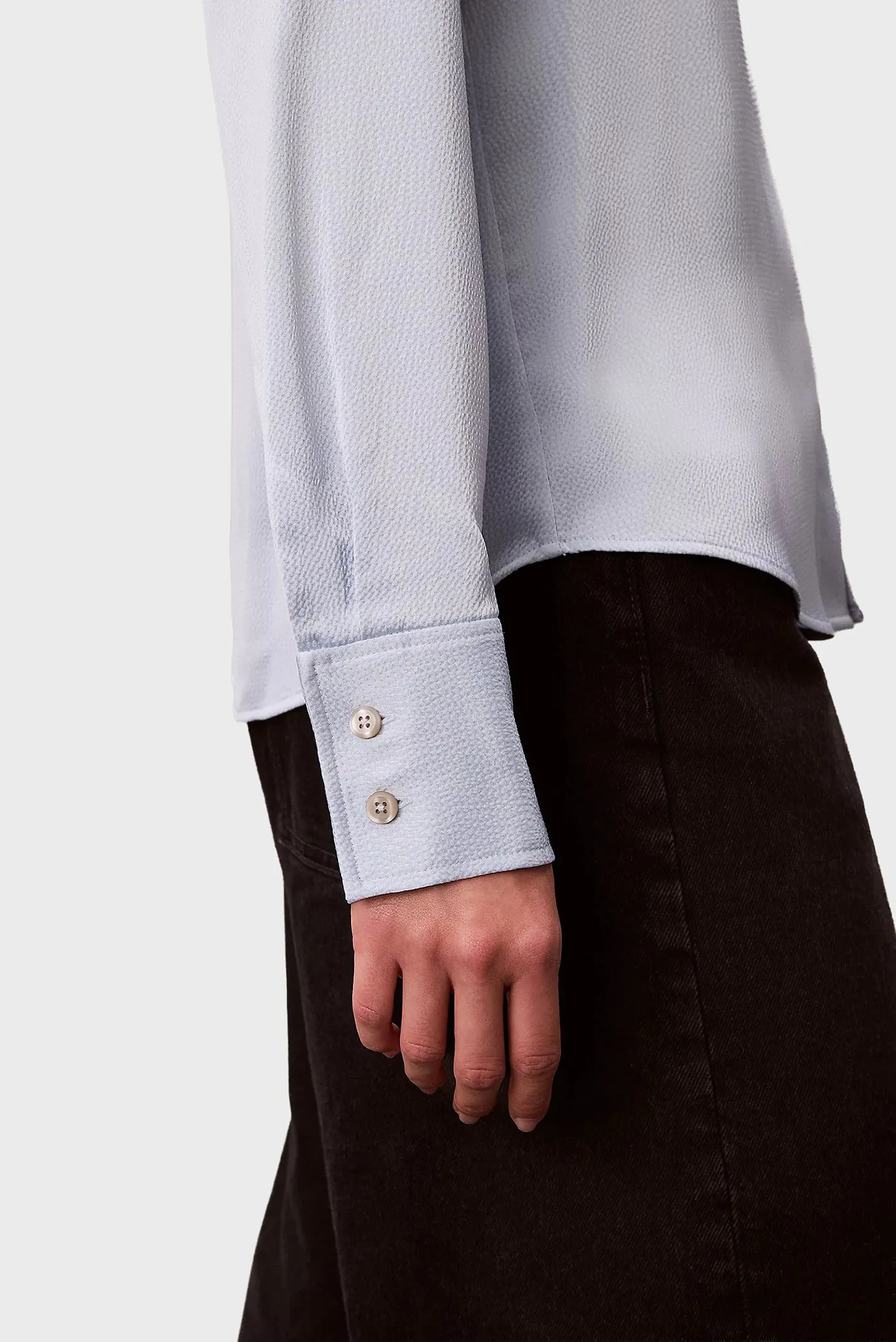 Рубашка HAMMERED SATIN FITTED SHIRT 5