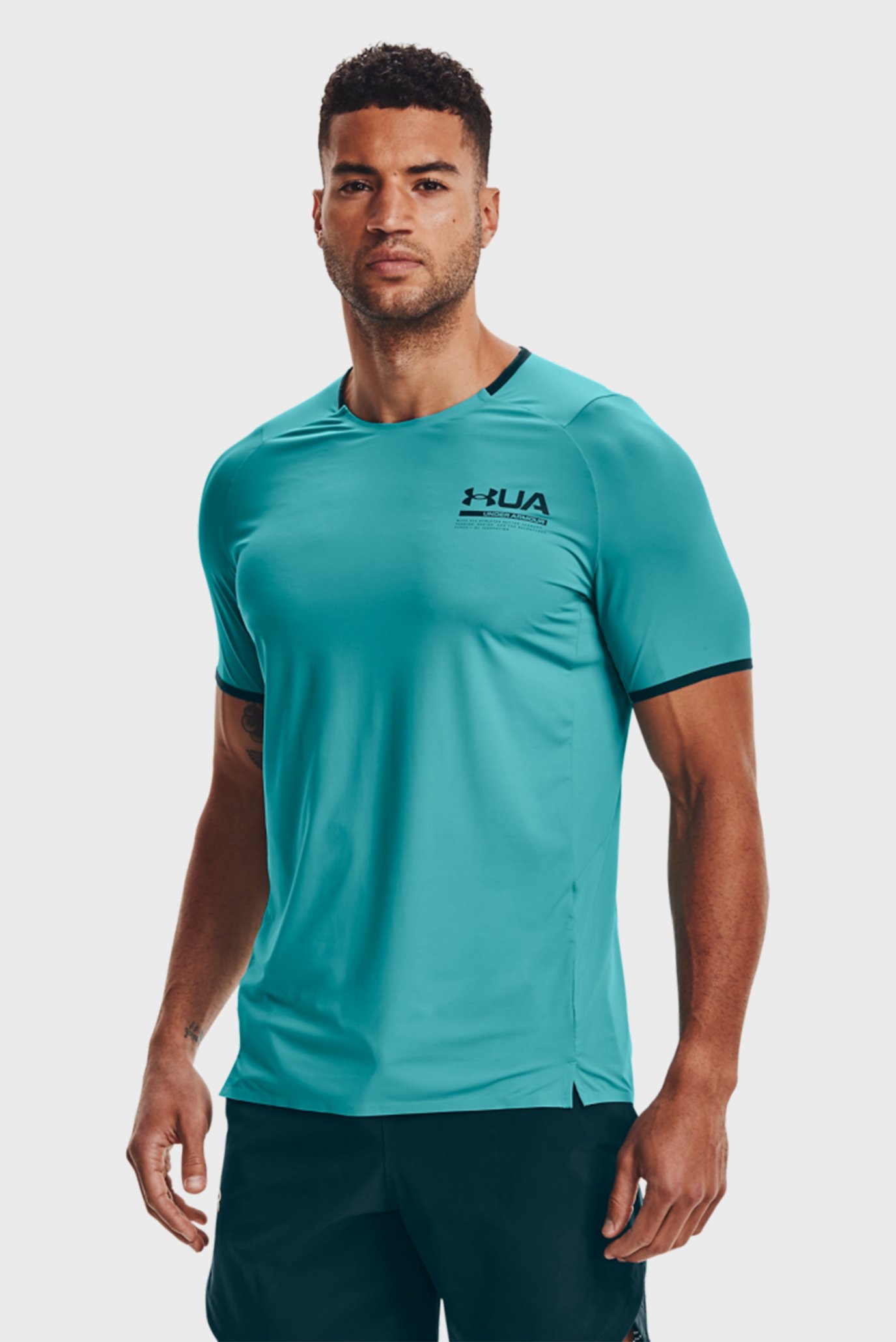 Мужская бирюзовая футболка UA HG IsoChill Perforated 13