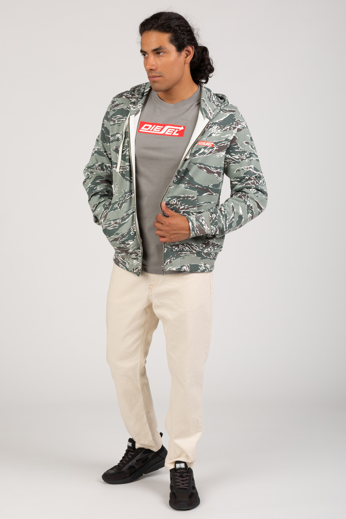 Реглан S-GINN-HOOD-ZIP-HS1 SWEAT-SHIRT Diesel Реглан S-GINN-HOOD-ZIP-HS1 SWEAT-SHIRT 5