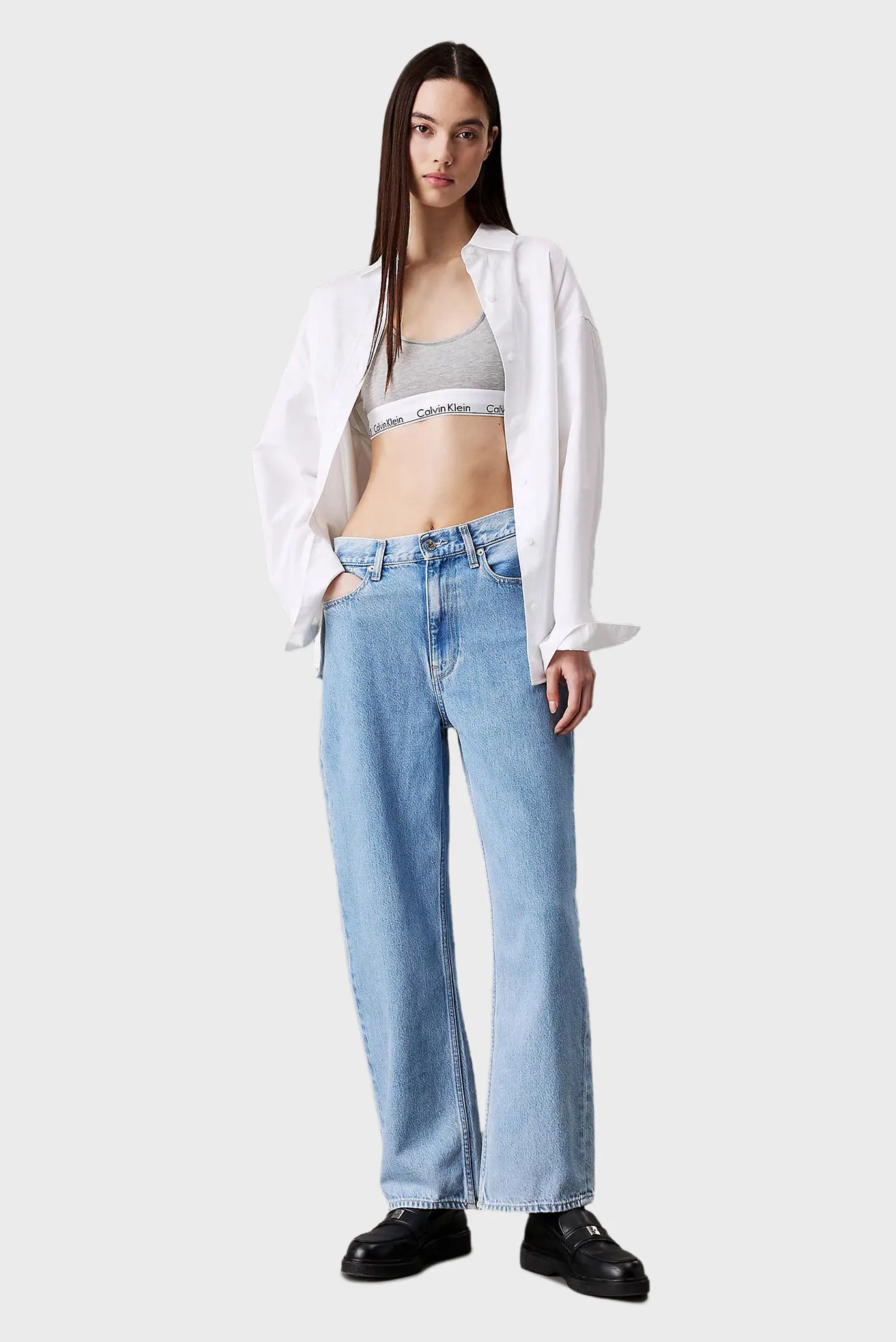 Женские голубые джинсы BARREL 2