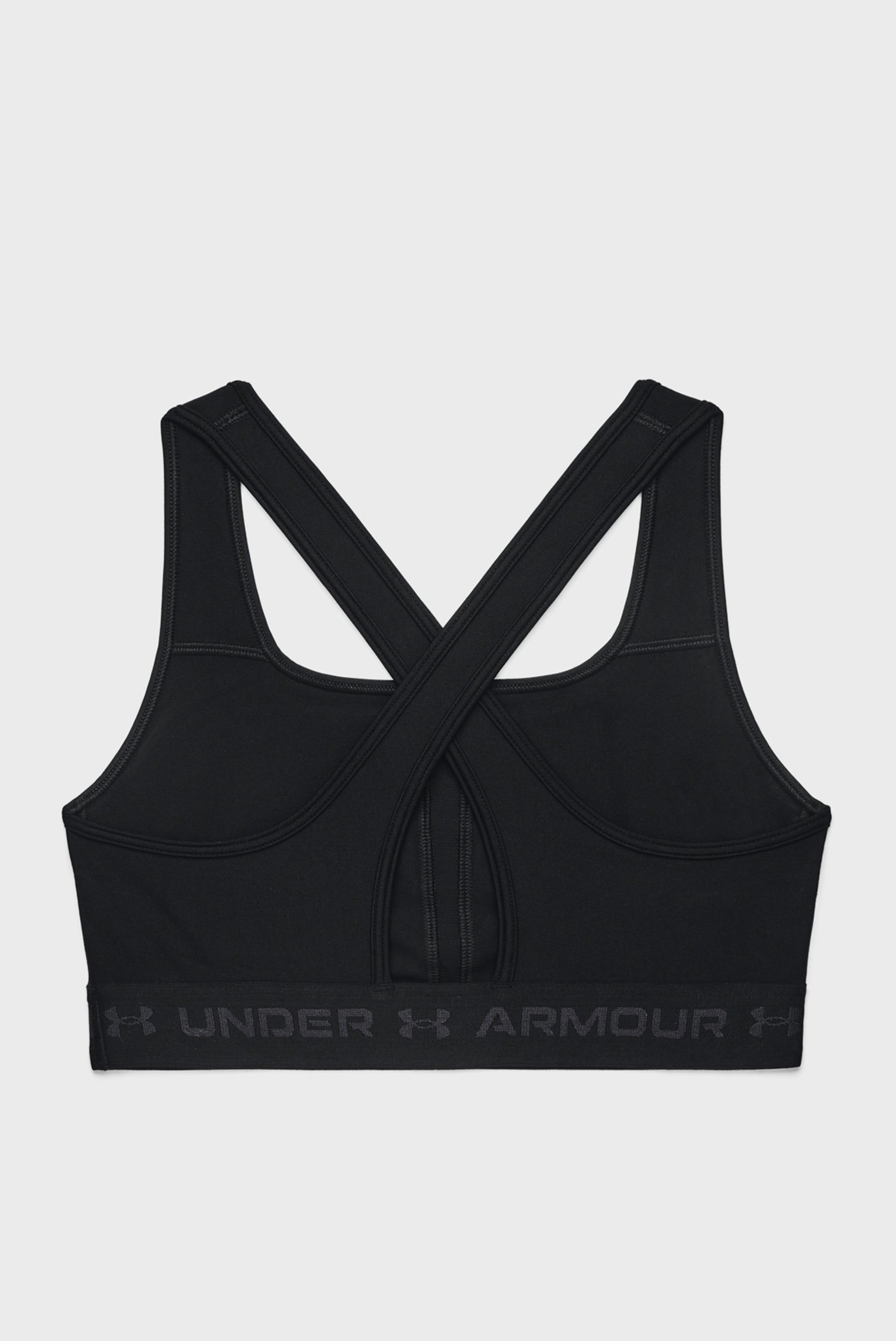 Женский черный топ UA Crossback Mid Bra 6