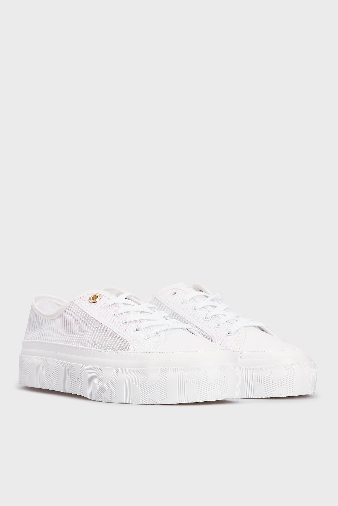 Женские белые сникеры GLITTER TRANSPARENT VULC SNEAKER 8