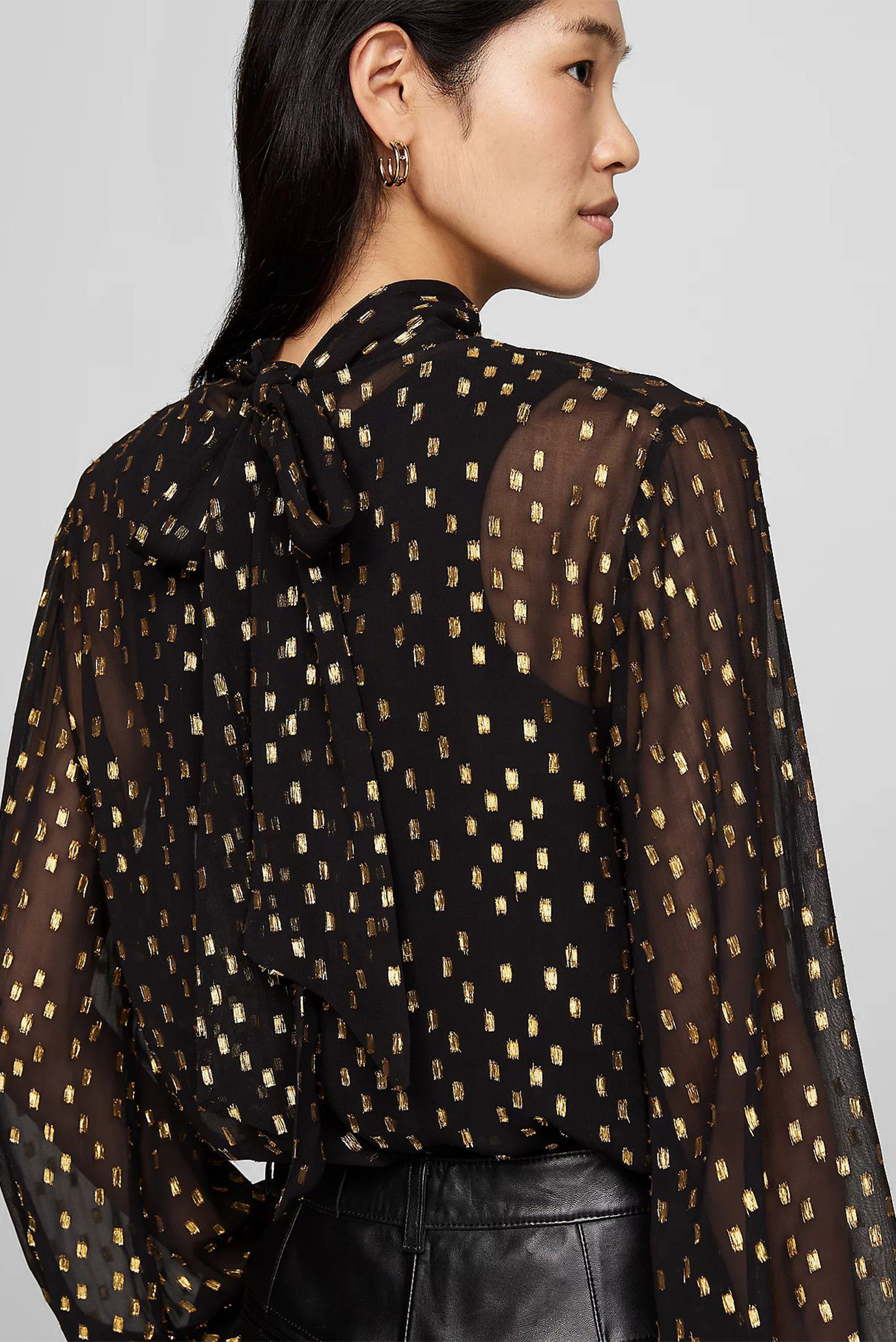 Блузка FIL COUPE LUREX TIE NECK BLOUSE 4