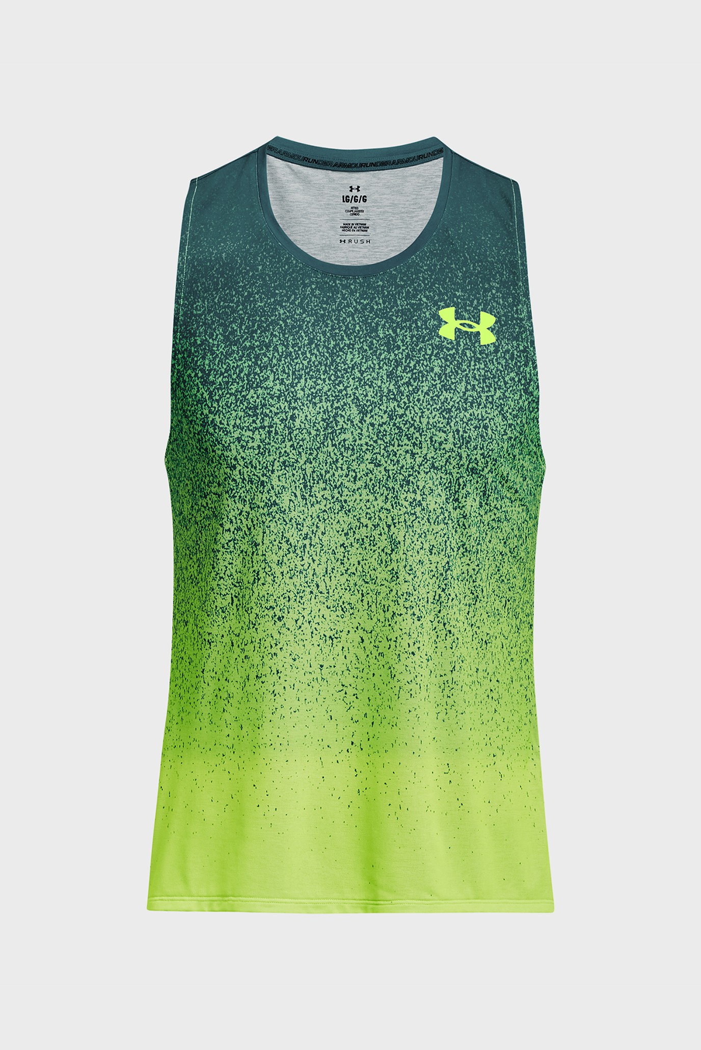 Мужская зеленая майка UA RUSH CICADA SINGLET 11