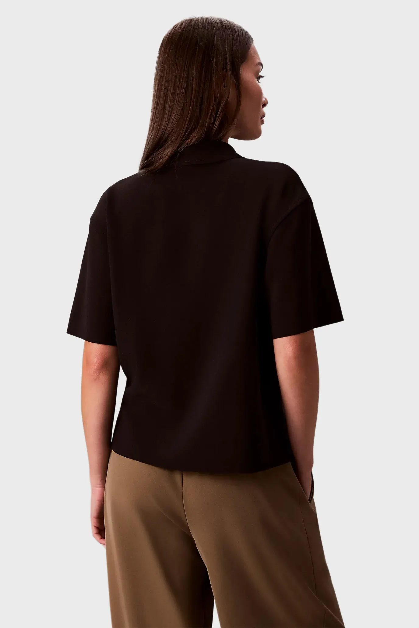 Поло SS TAILORED KNIT COLLAR ZIP TOP 3