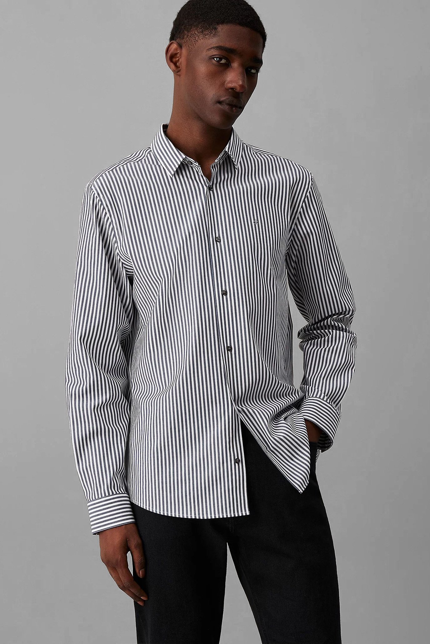 Рубашка/POPLIN STRETCH STRIPE SHIRT 1